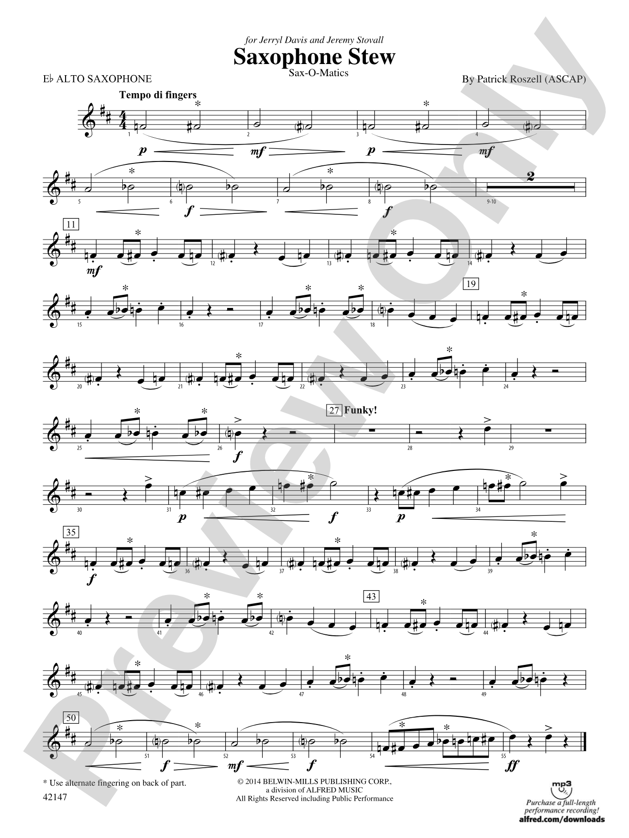 Saxophone Stew: E-flat Alto Saxophone