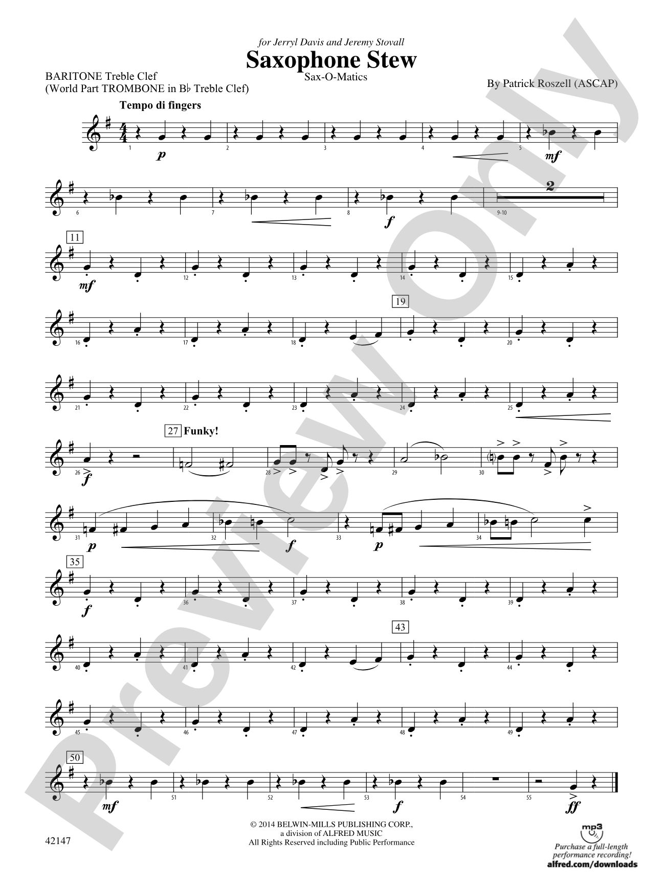 Saxophone Stew: Baritone T.C.