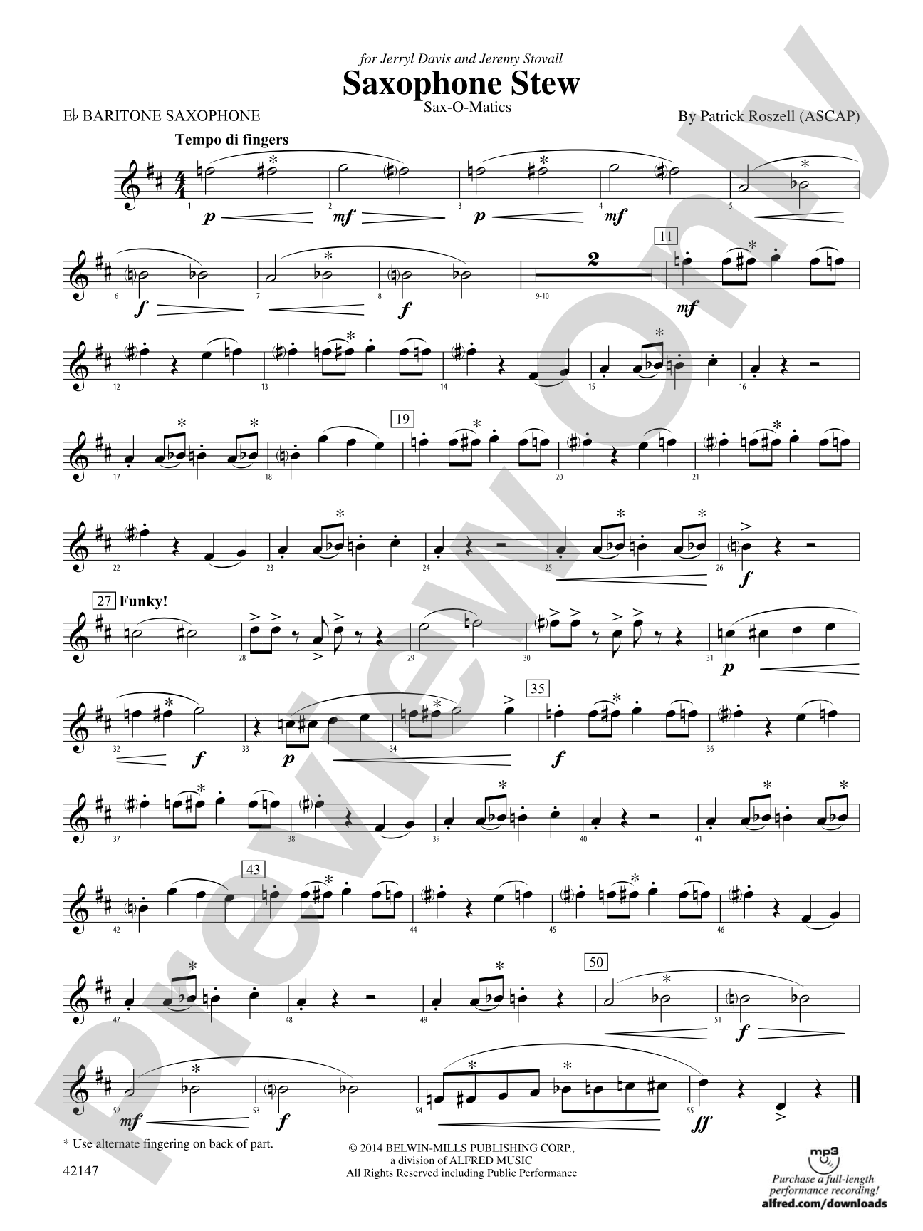 Saxophone Stew: E-flat Baritone Saxophone
