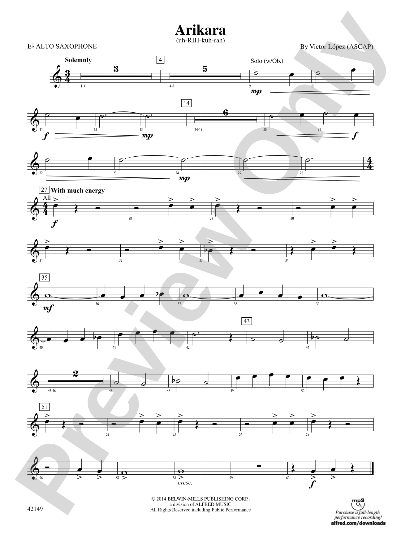 Arikara: E-flat Alto Saxophone