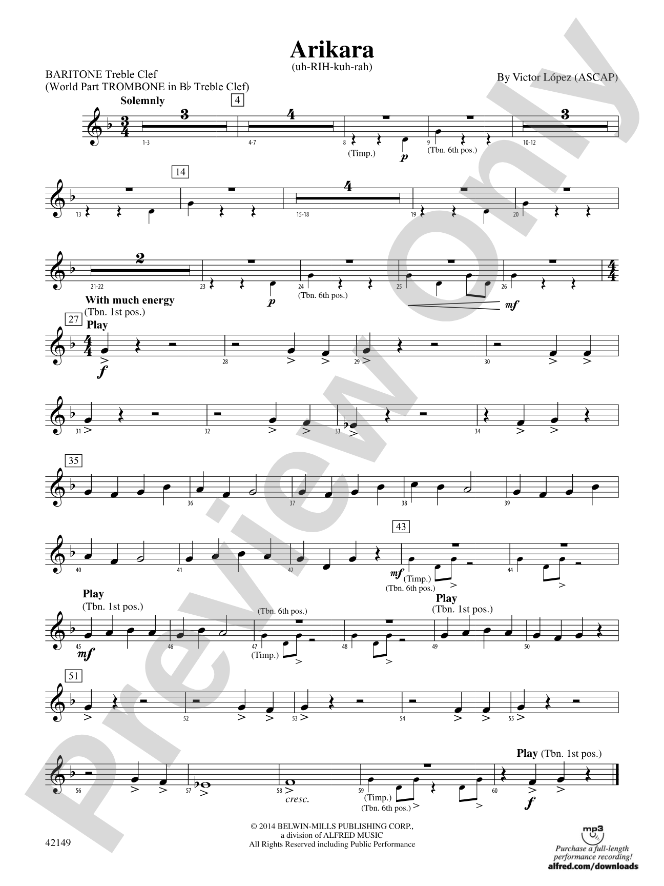 Arikara: Baritone T.C.