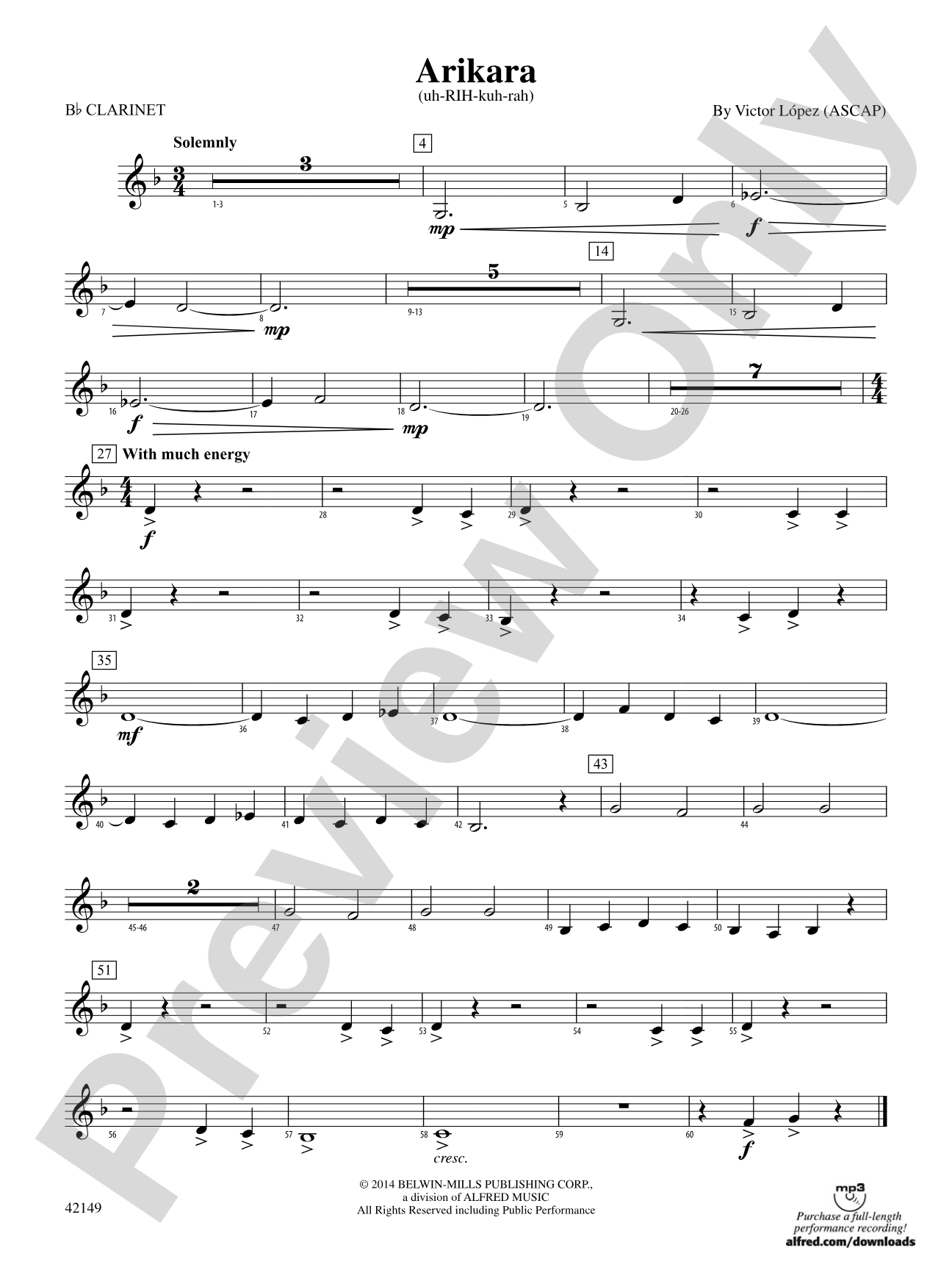 Arikara: 1st B-flat Clarinet