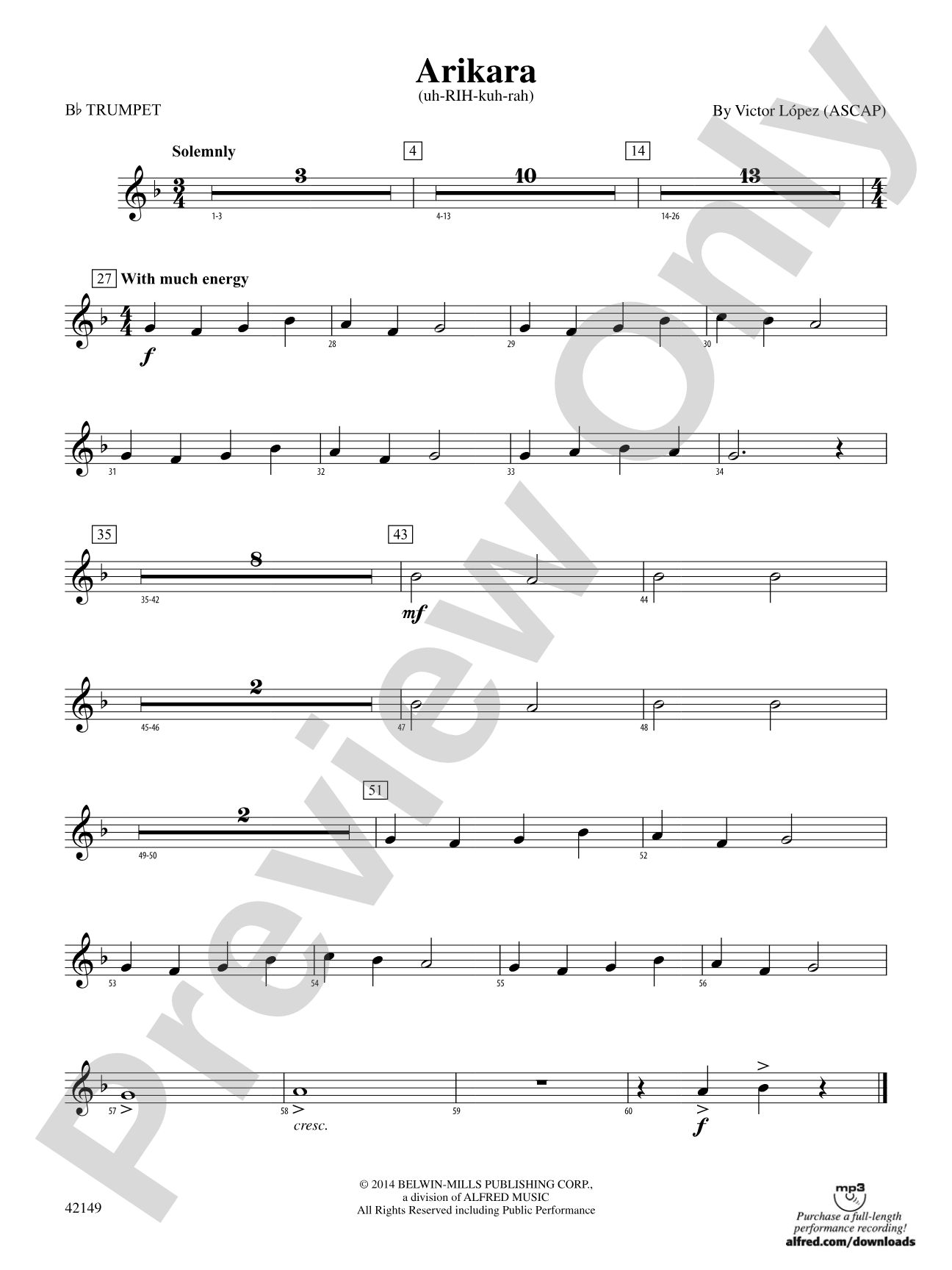Arikara: 1st B-flat Trumpet