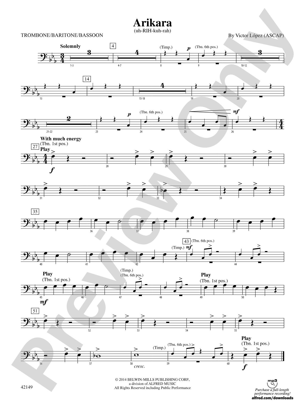 Arikara: 1st Trombone