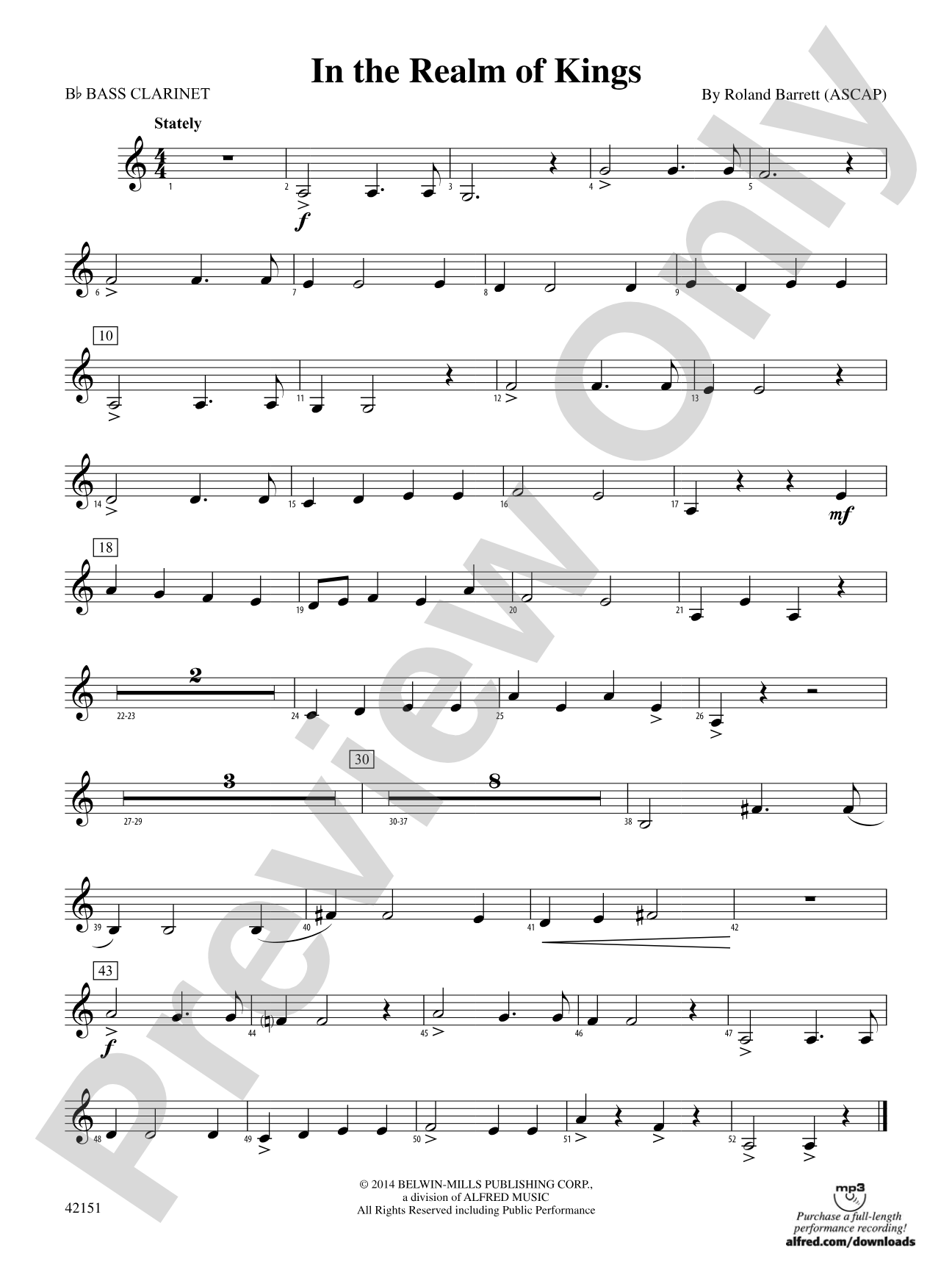 In the Realm of Kings: B-flat Bass Clarinet