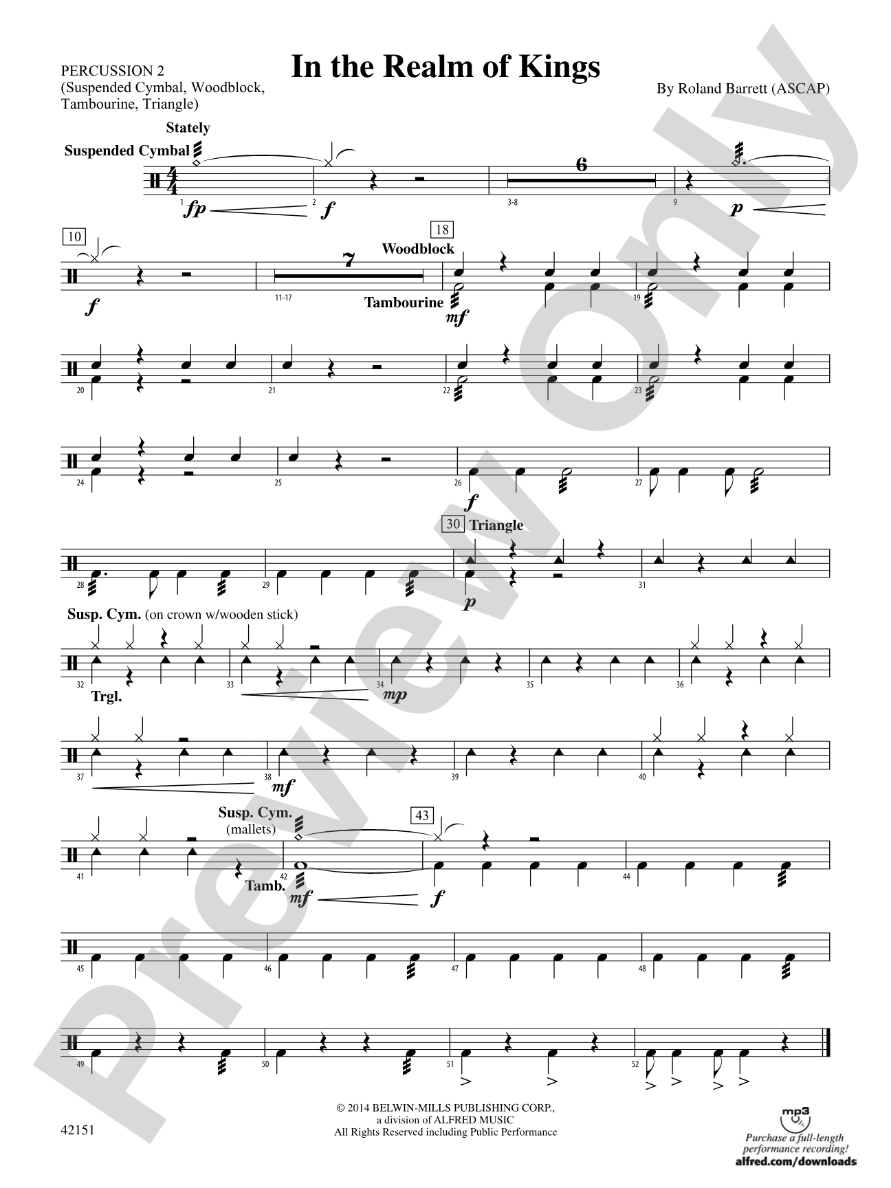 In the Realm of Kings: 2nd Percussion