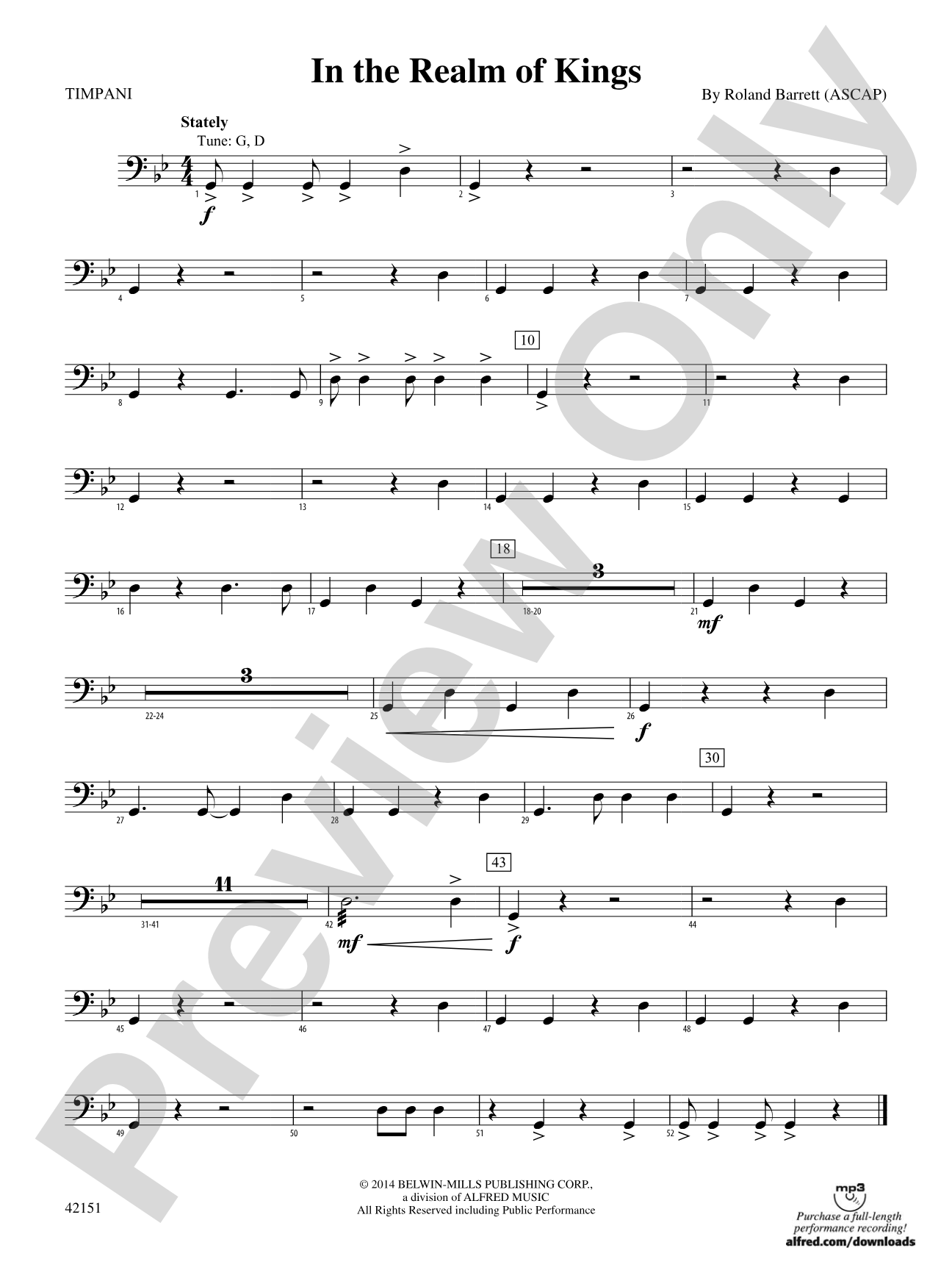 In the Realm of Kings: Timpani