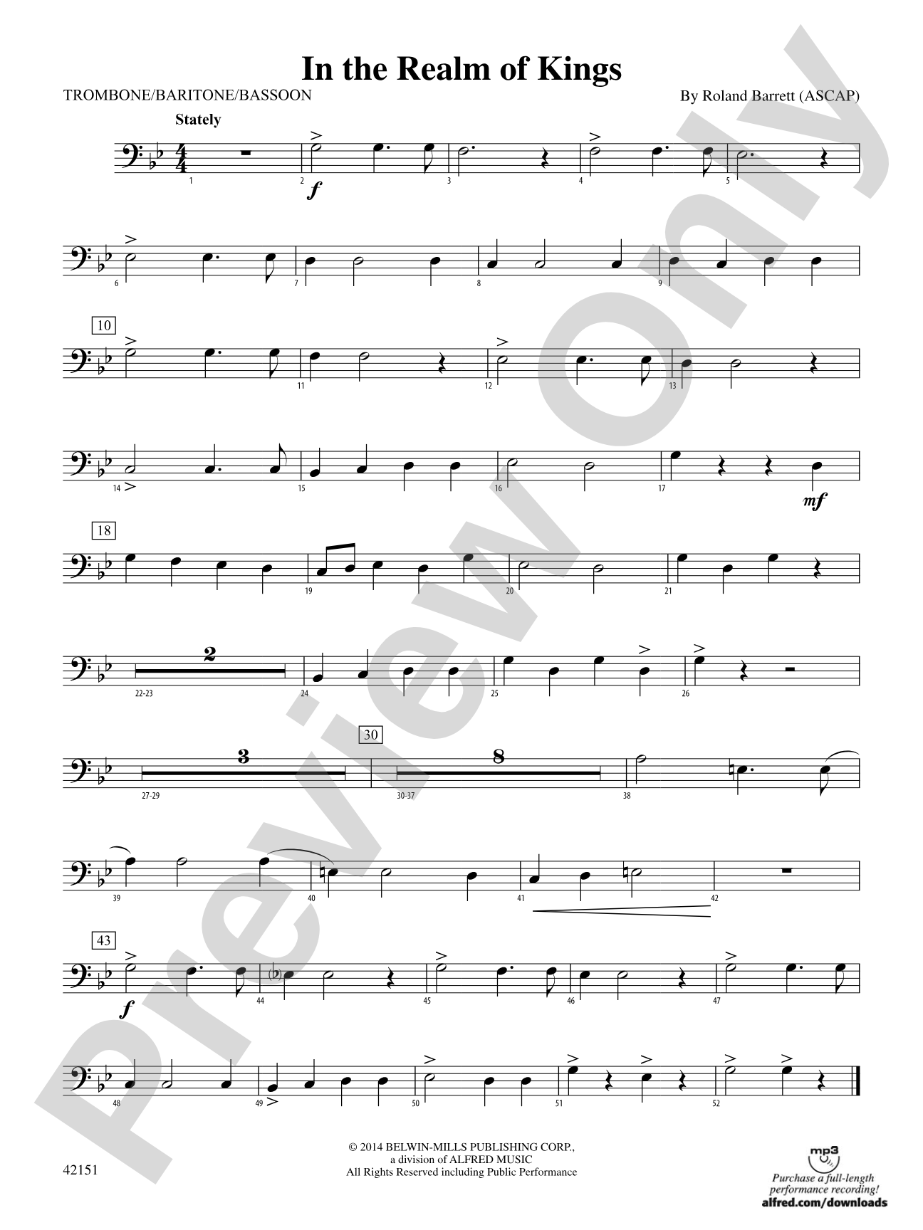 In the Realm of Kings: 1st Trombone
