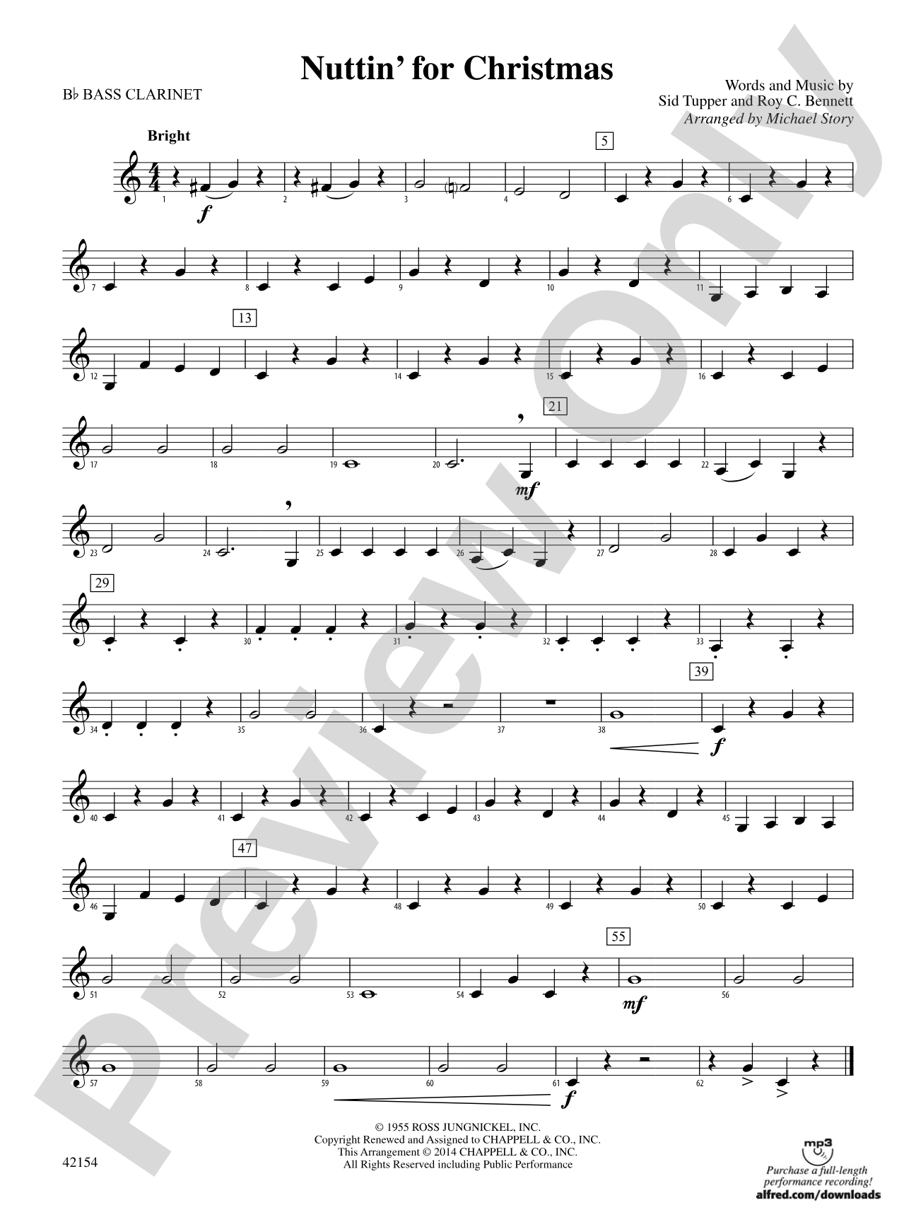 Nuttin' for Christmas: B-flat Bass Clarinet