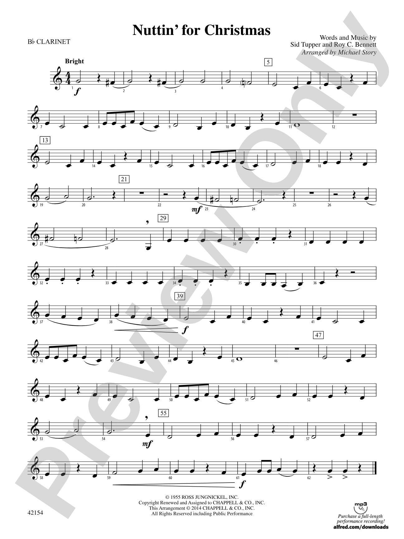 Nuttin' for Christmas: 1st B-flat Clarinet