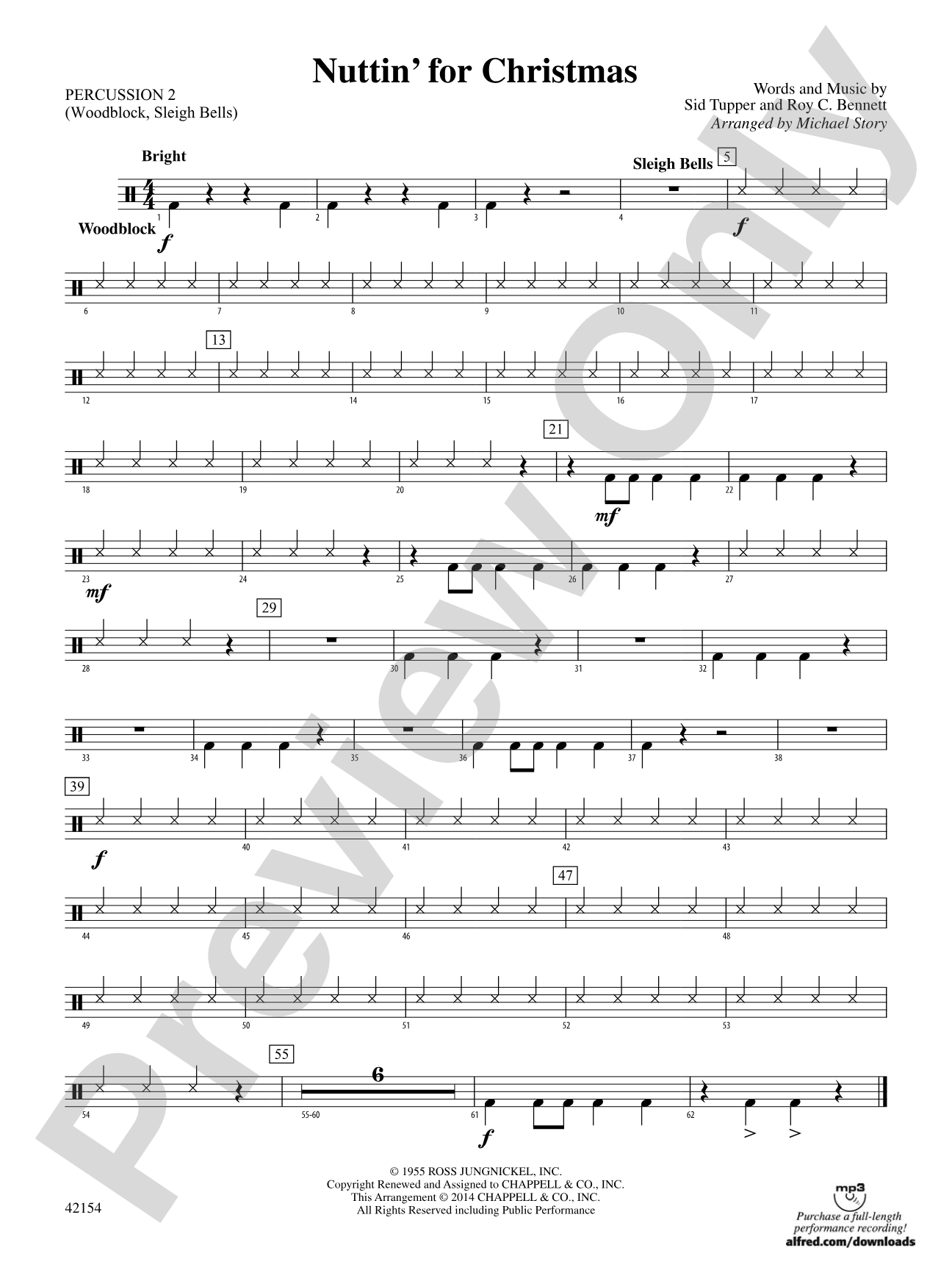 Nuttin' for Christmas: 2nd Percussion