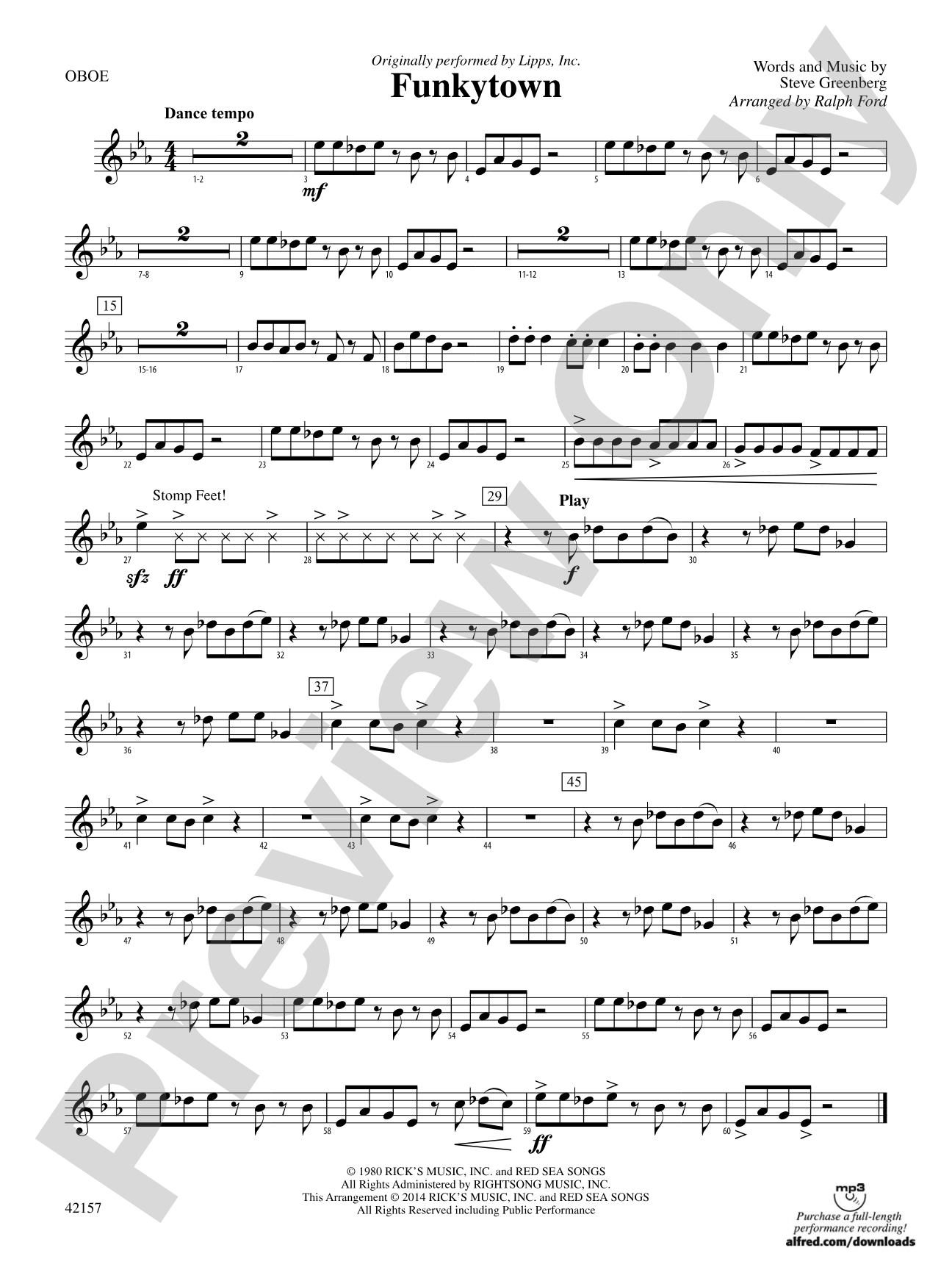 Funkytown: Oboe