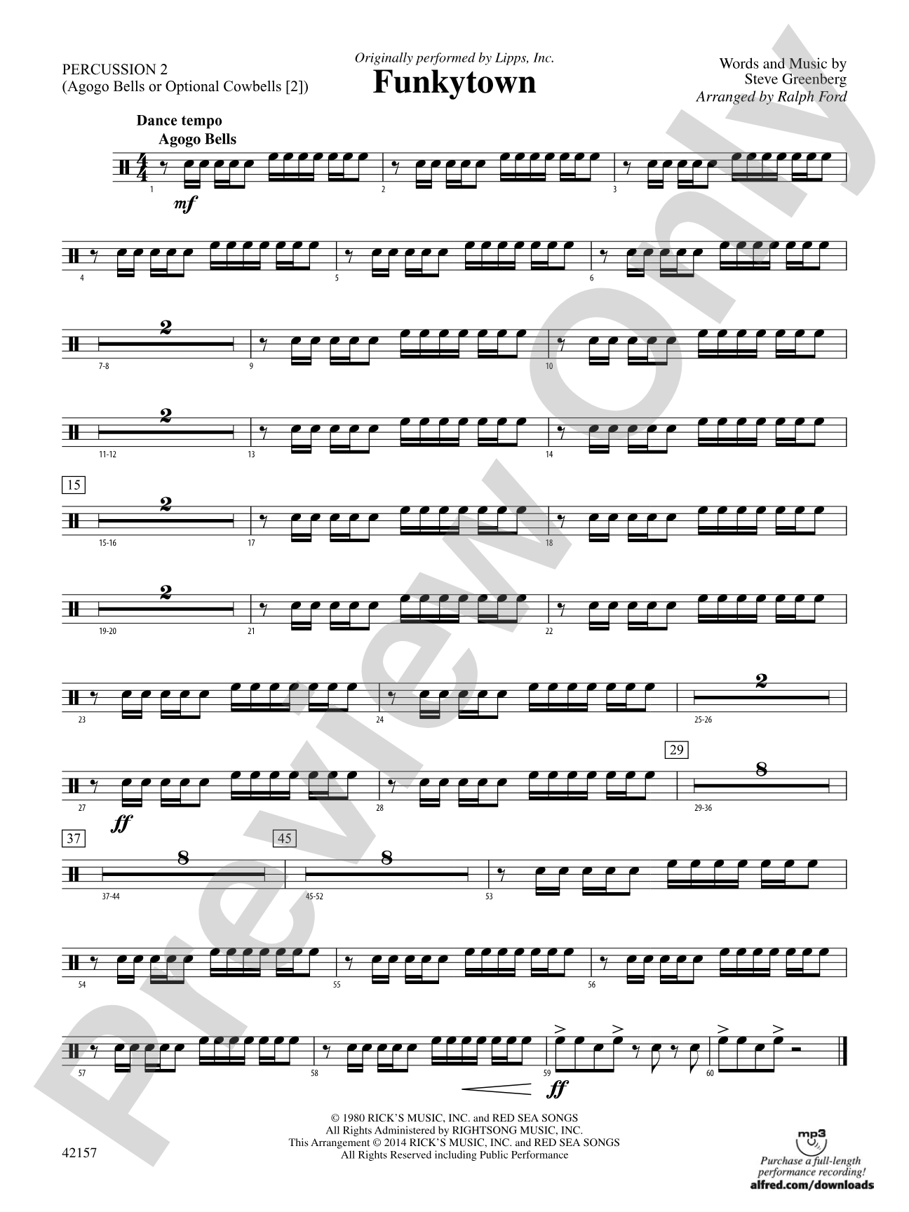 Funkytown: 2nd Percussion