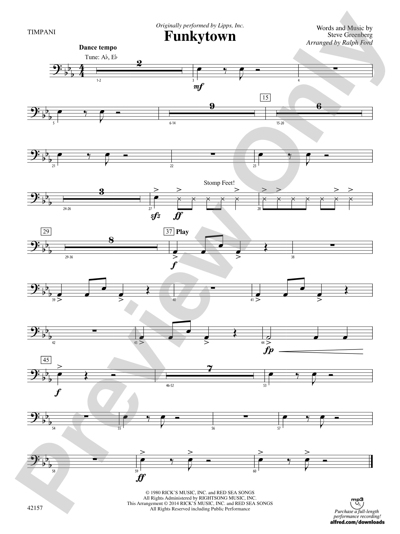 Funkytown: Timpani