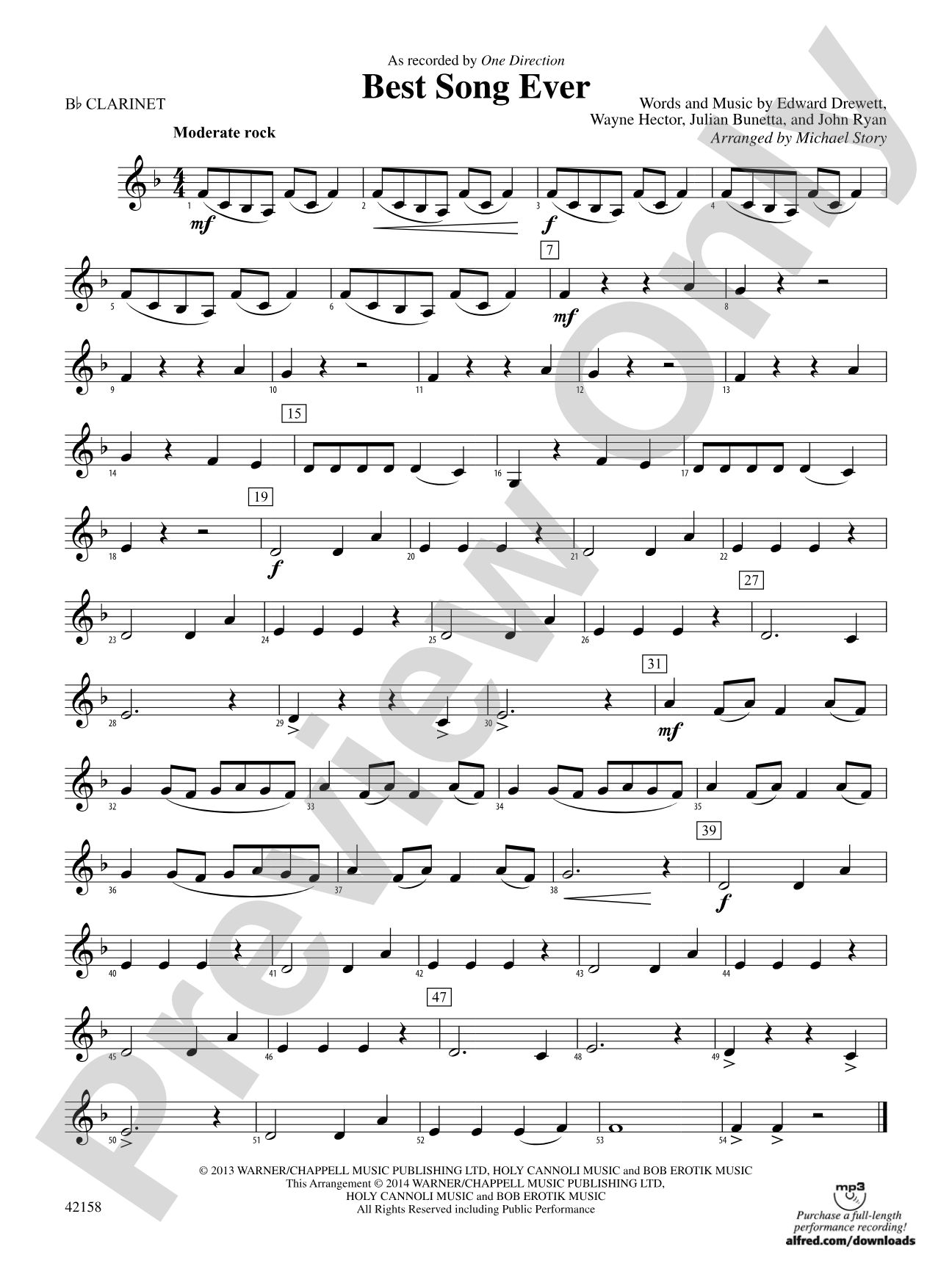 Best Song Ever: 1st B-flat Clarinet