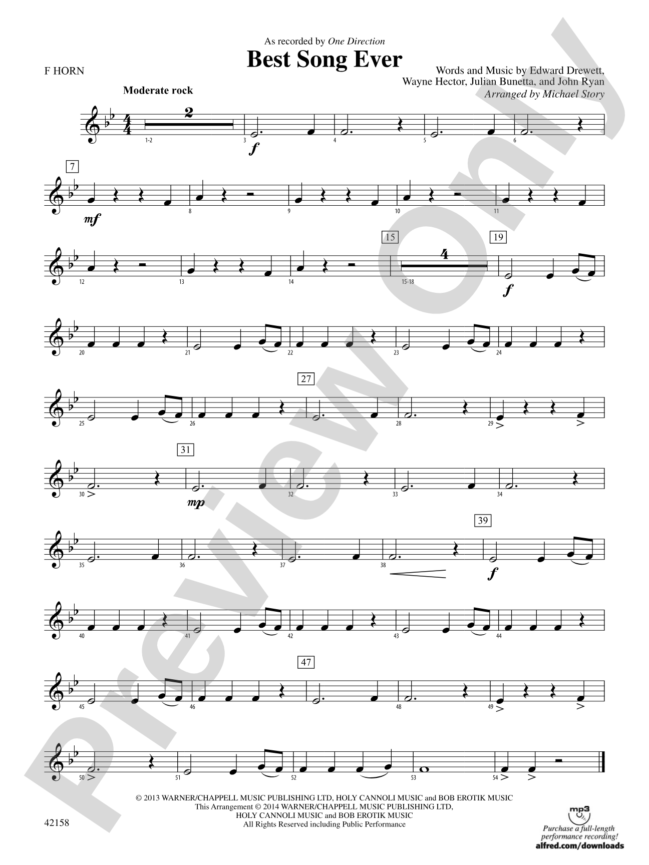 Best Song Ever: 1st F Horn