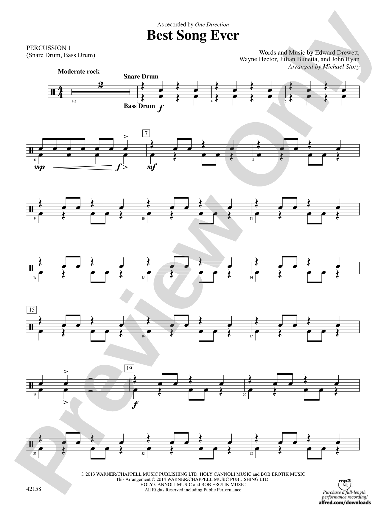 Best Song Ever: 1st Percussion