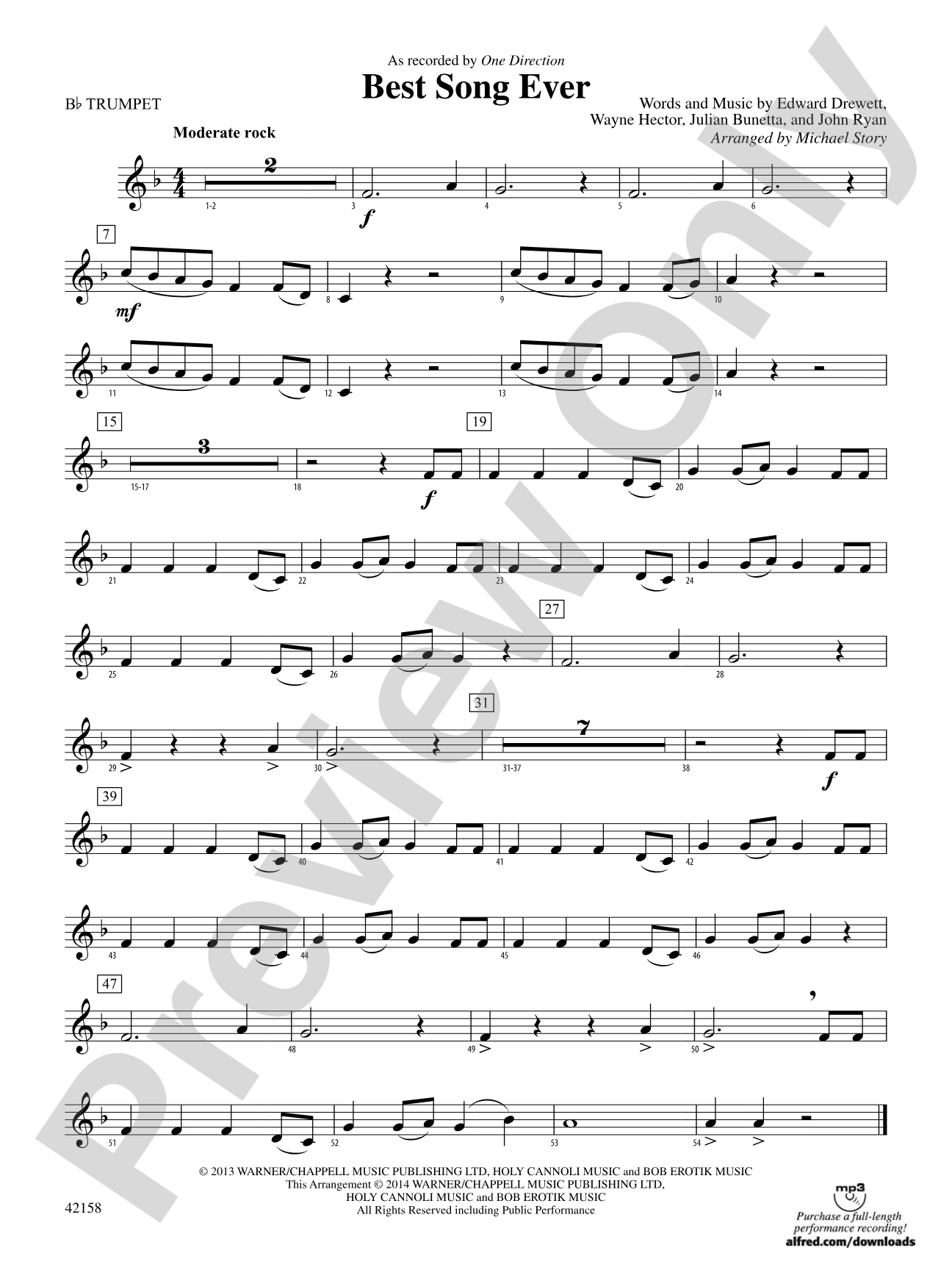 Best Song Ever: 1st B-flat Trumpet
