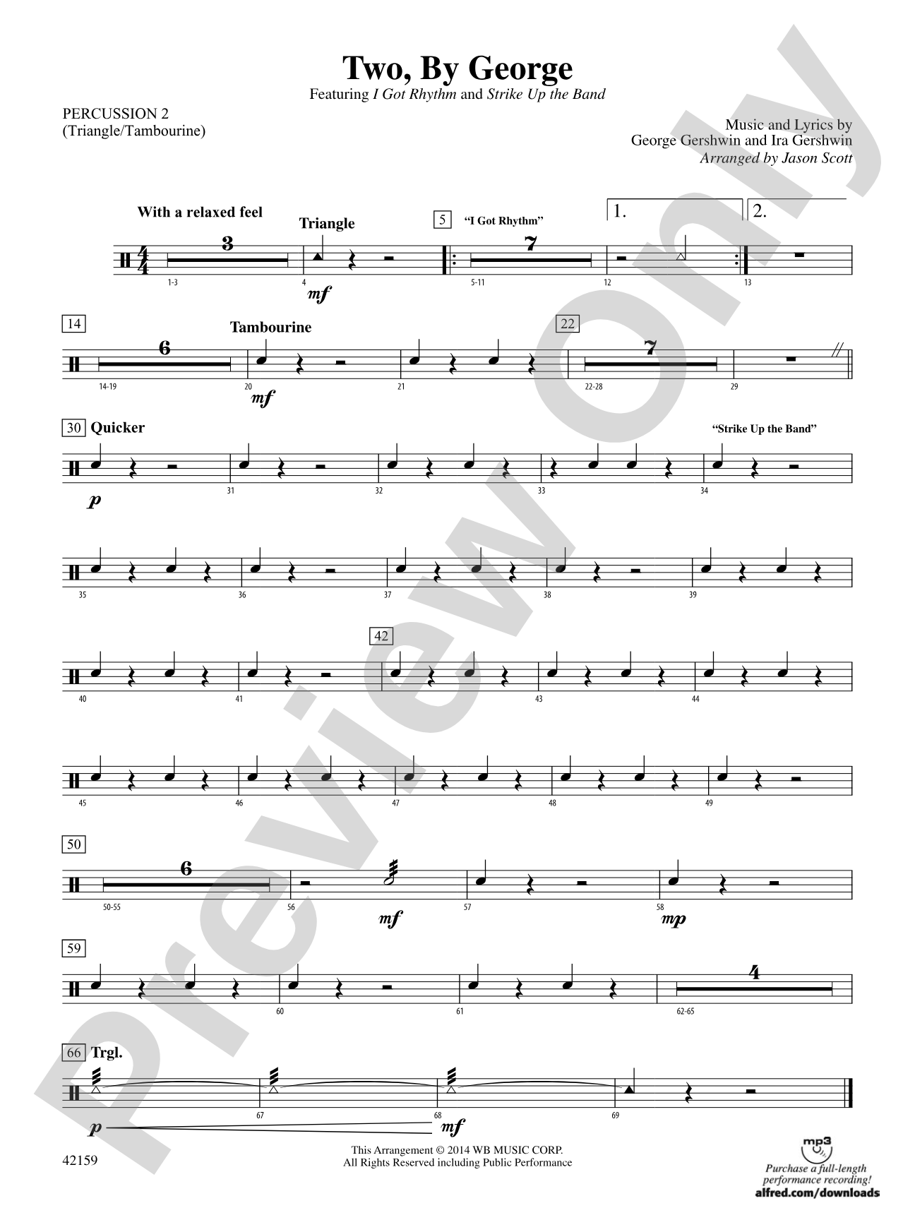 Two, by George: 2nd Percussion