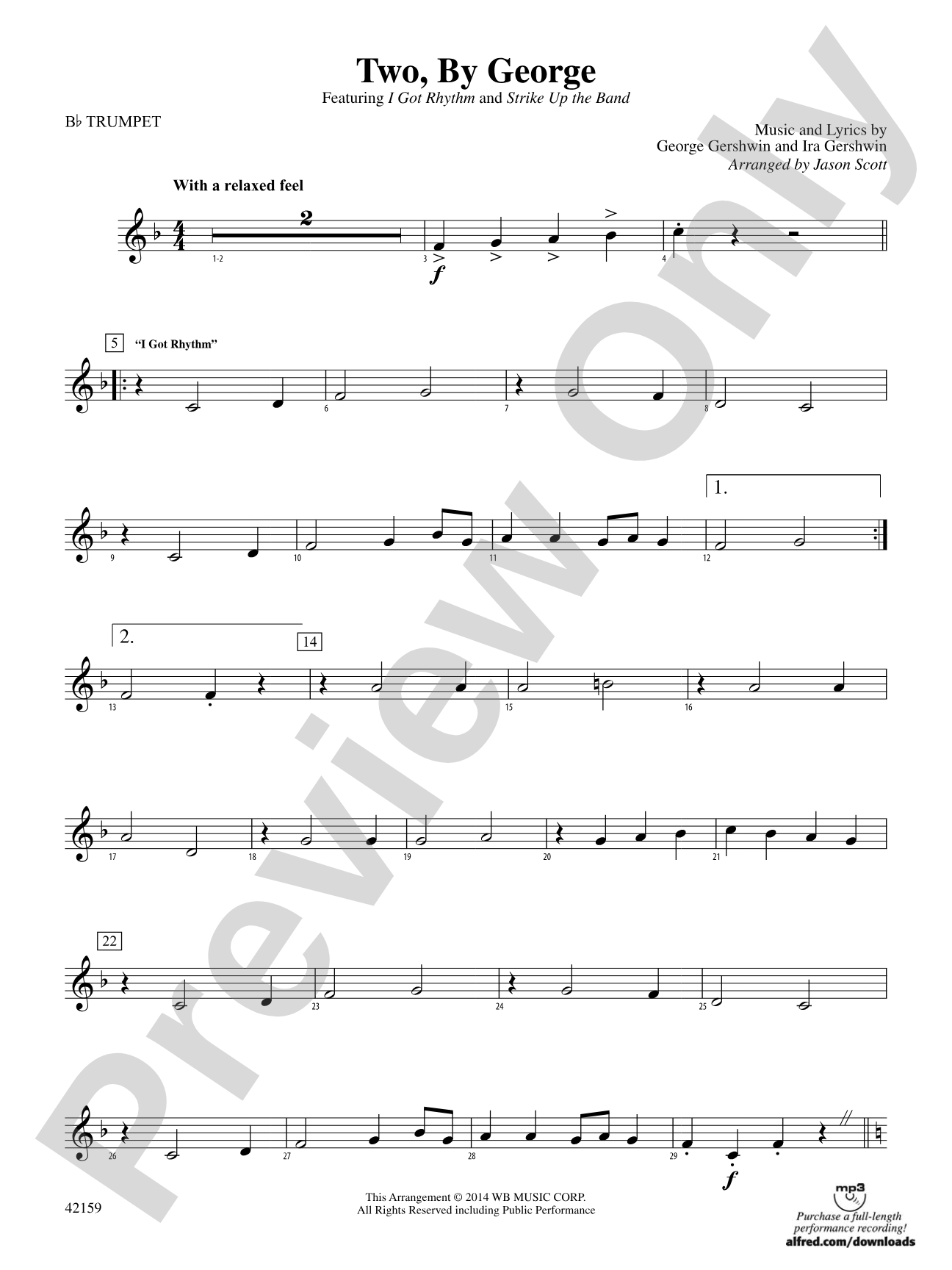 Two, by George: 1st B-flat Trumpet