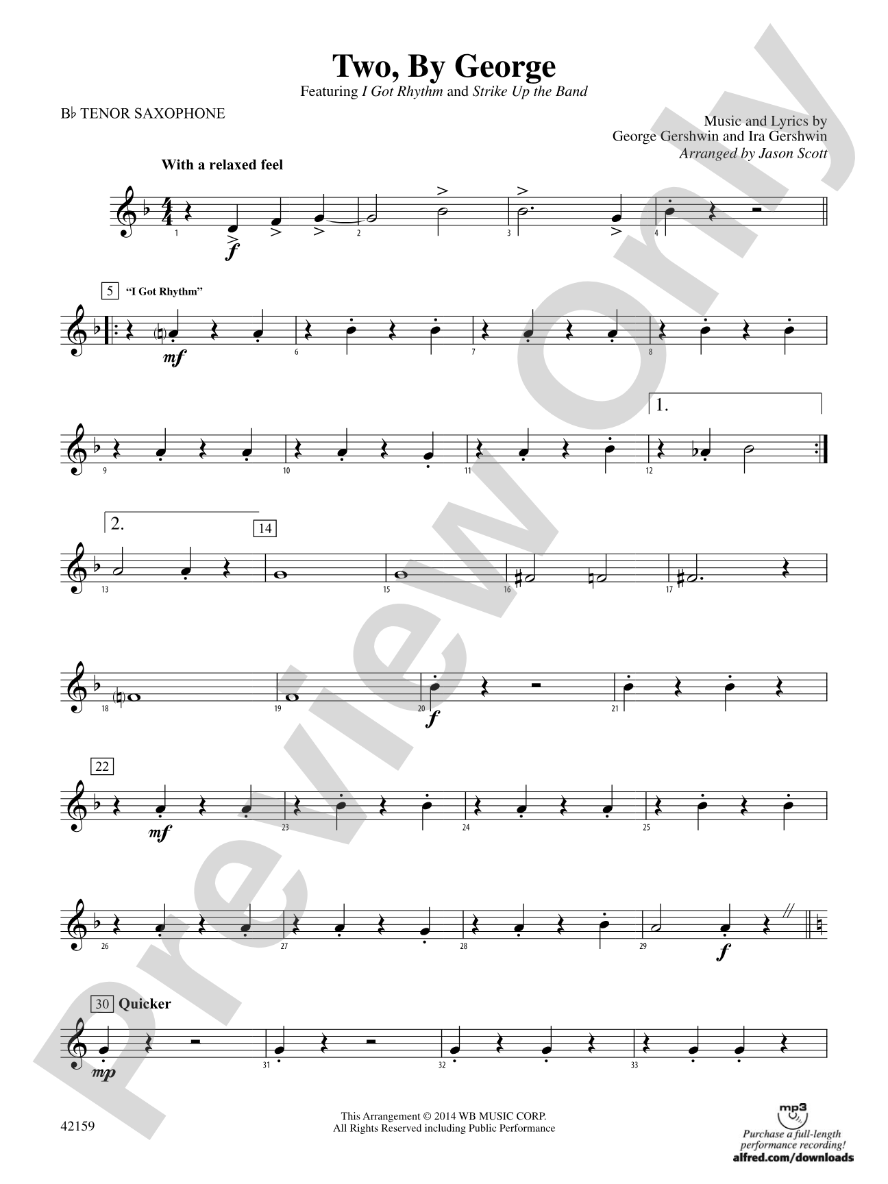 Two, by George: B-flat Tenor Saxophone