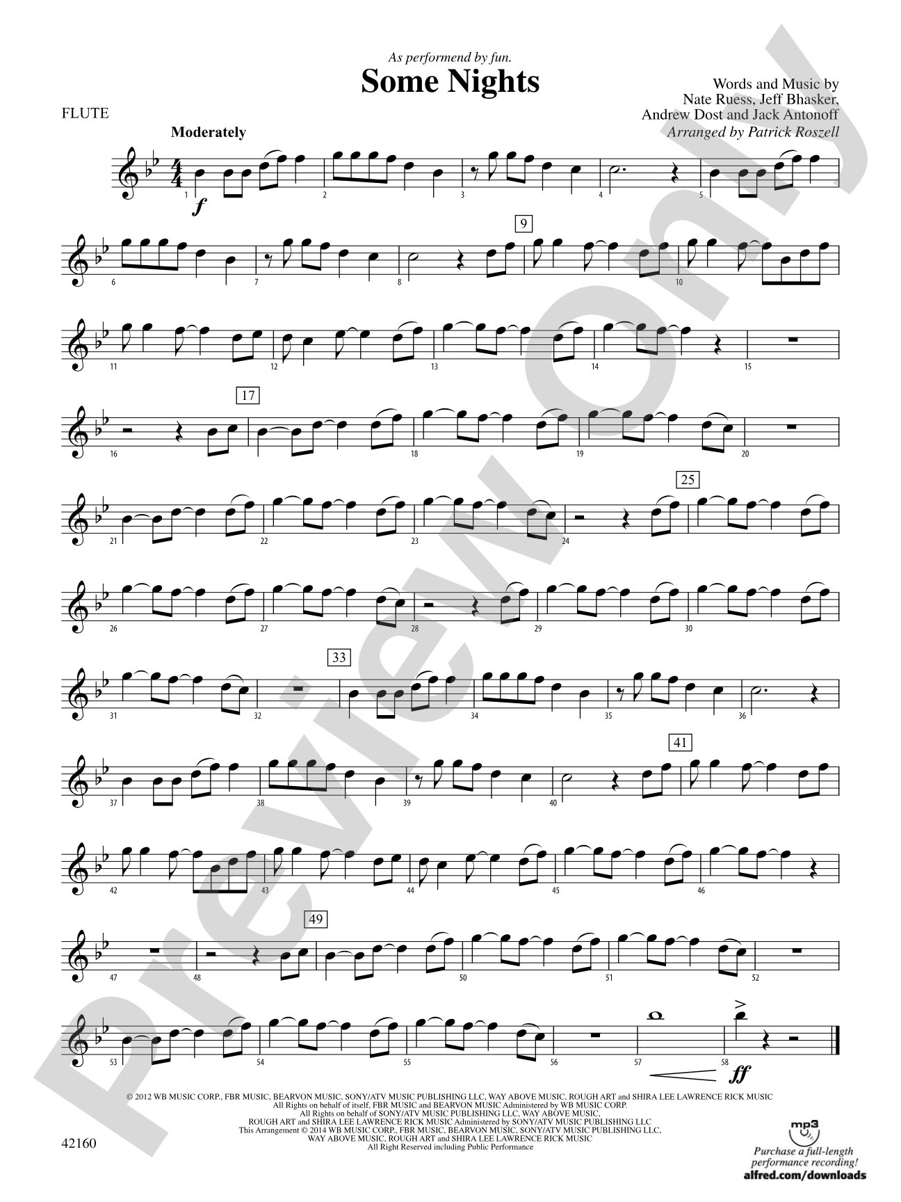 Some Nights: Flute