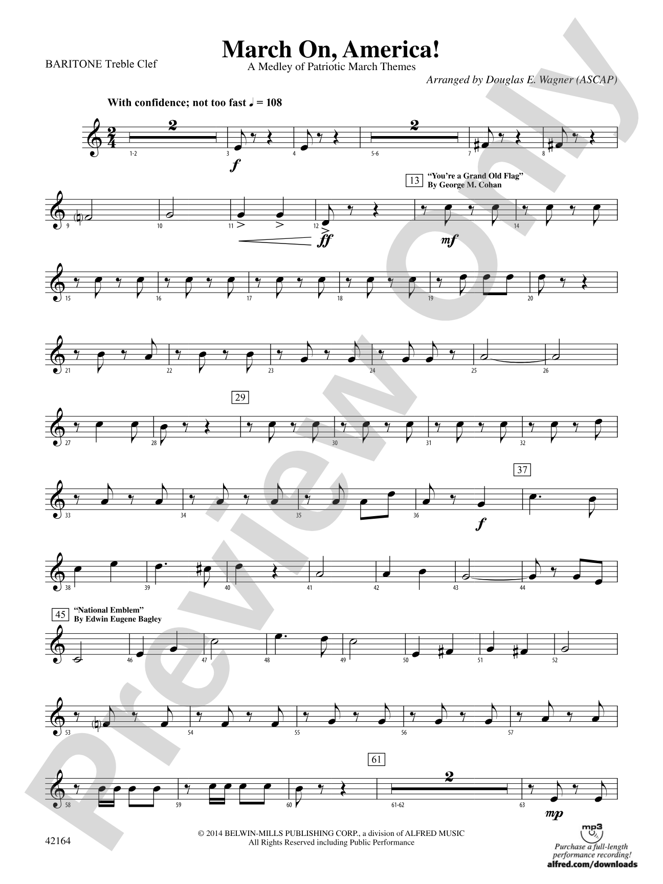 March On, America!: Baritone T.C.