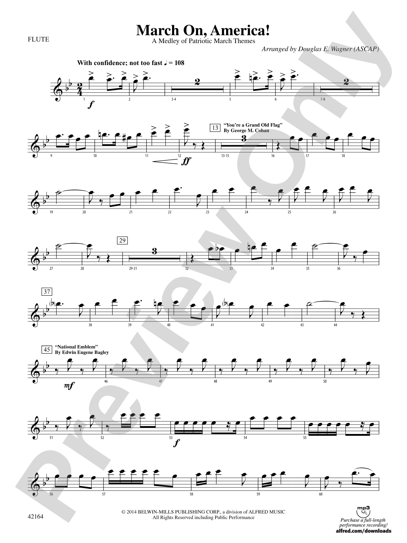 March On, America!: Flute