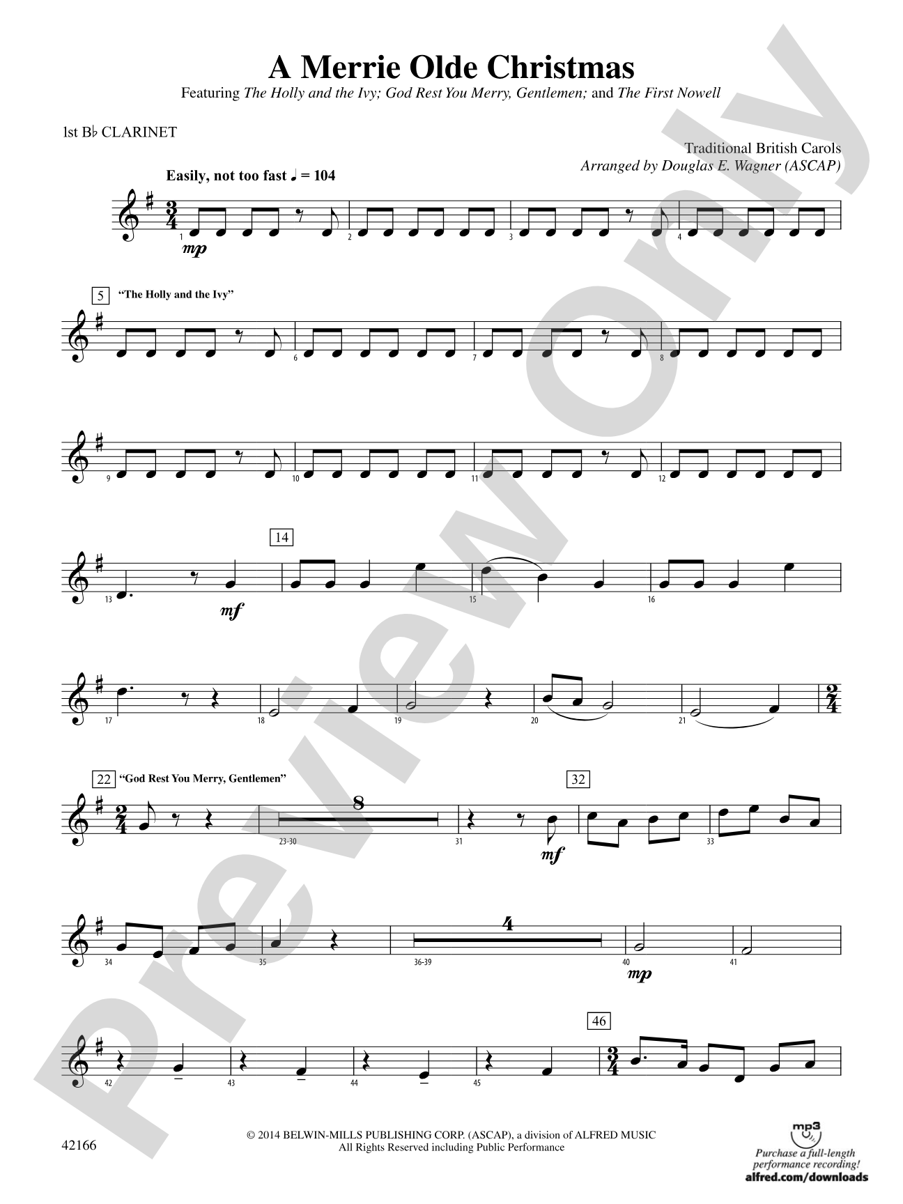 A Merrie Olde Christmas: 1st B-flat Clarinet