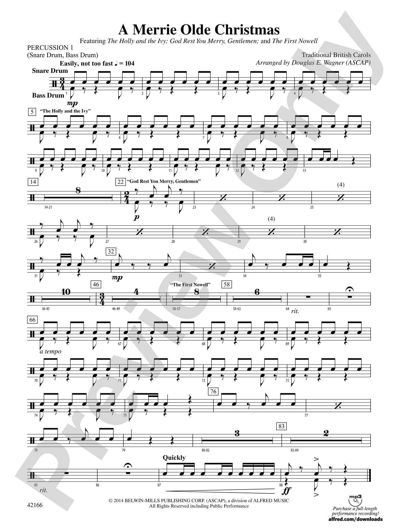 A Merrie Olde Christmas: 1st Percussion