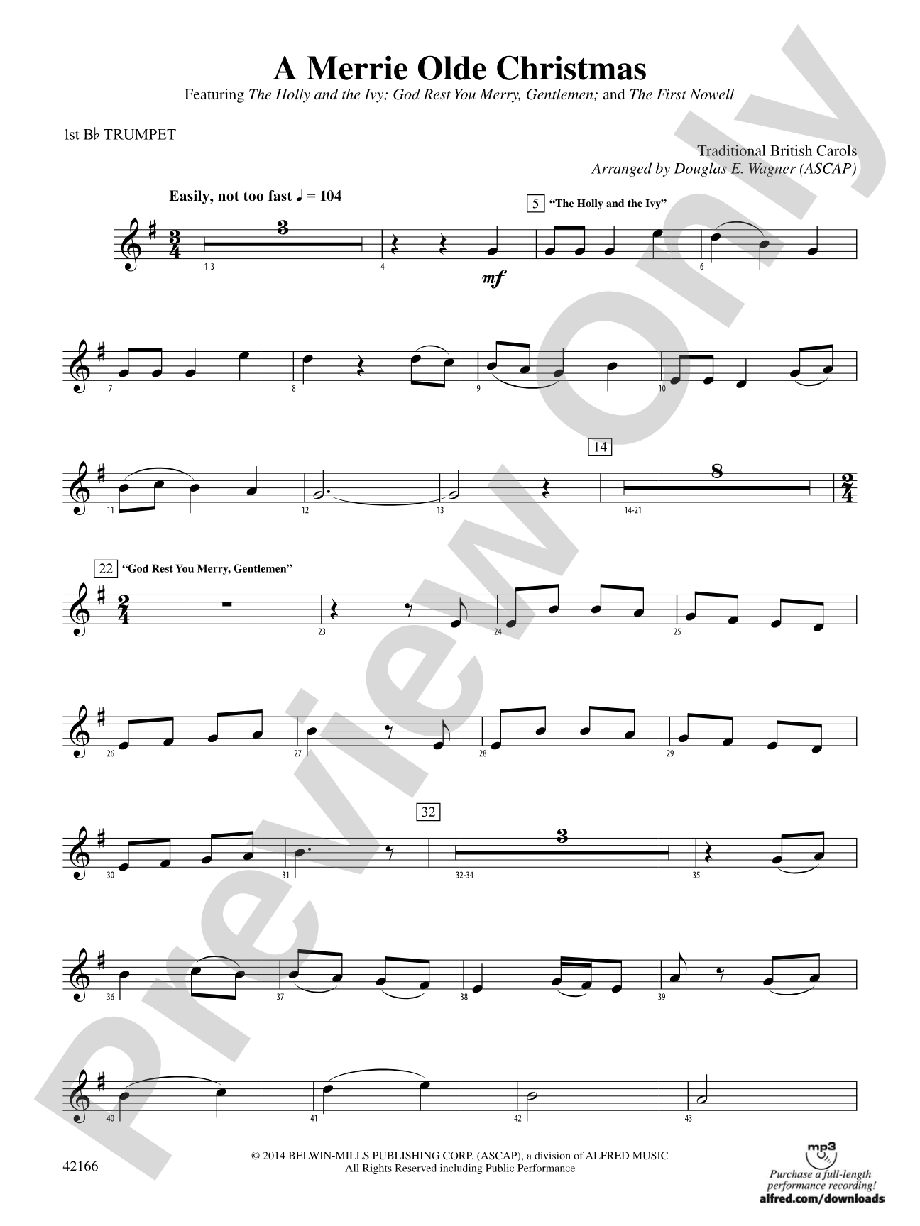 A Merrie Olde Christmas: 1st B-flat Trumpet