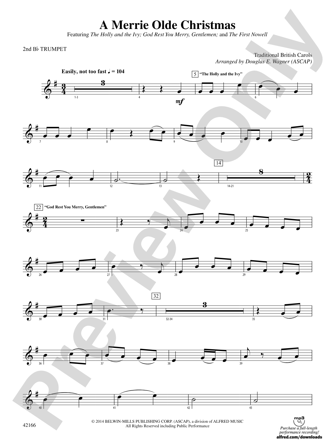 A Merrie Olde Christmas: 2nd B-flat Trumpet