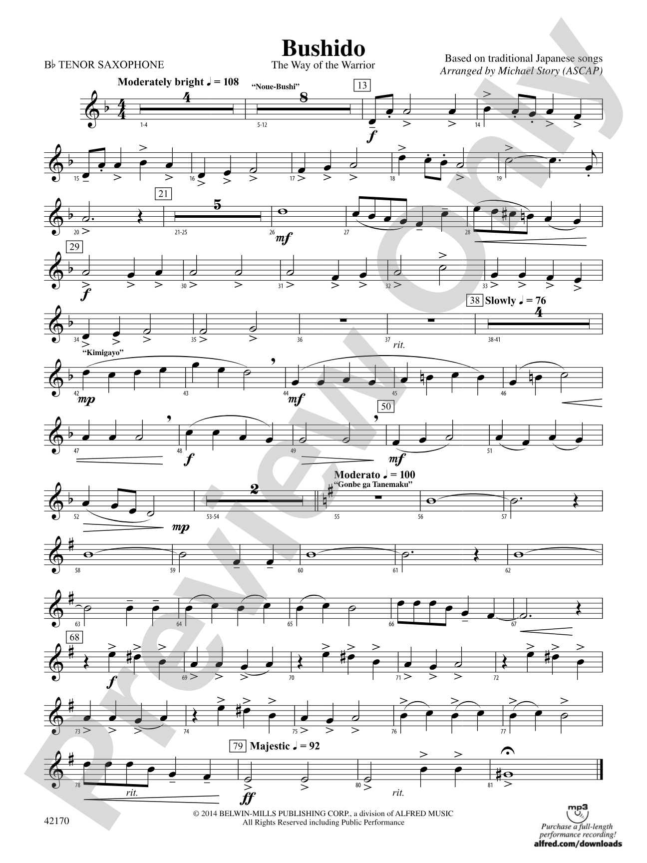 Bushido: B-flat Tenor Saxophone