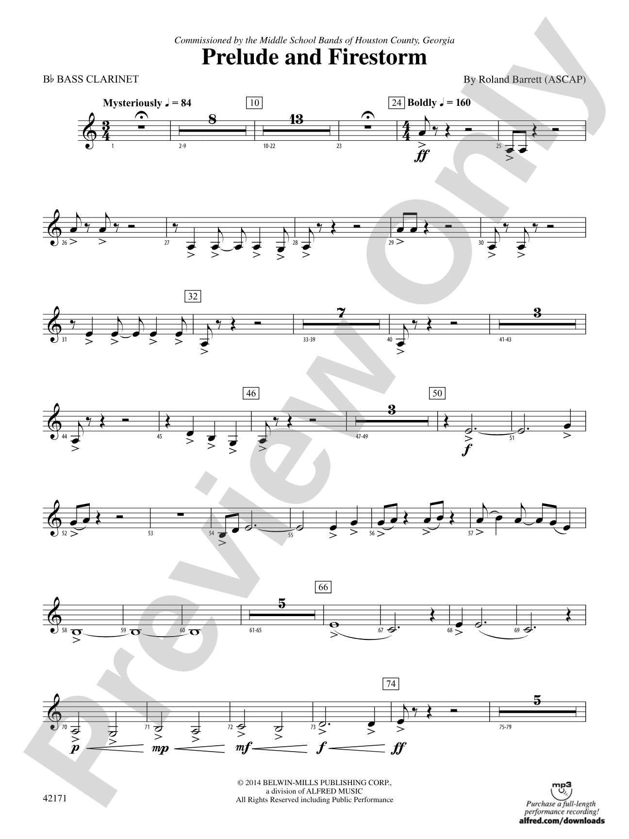 Prelude and Firestorm: B-flat Bass Clarinet