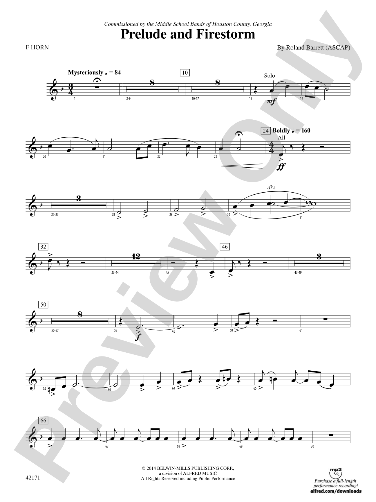 Prelude and Firestorm: 1st F Horn