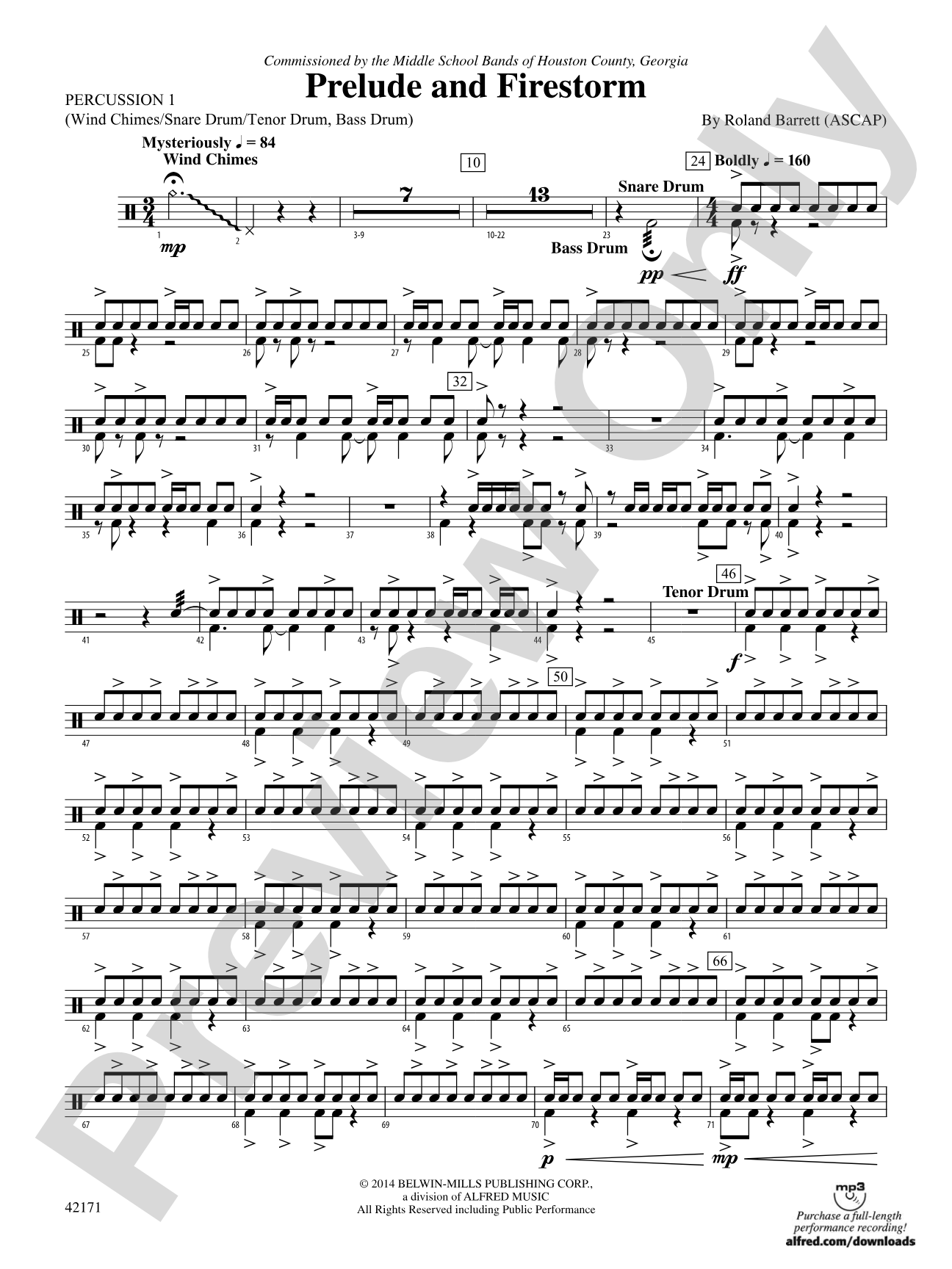 Prelude and Firestorm: 1st Percussion