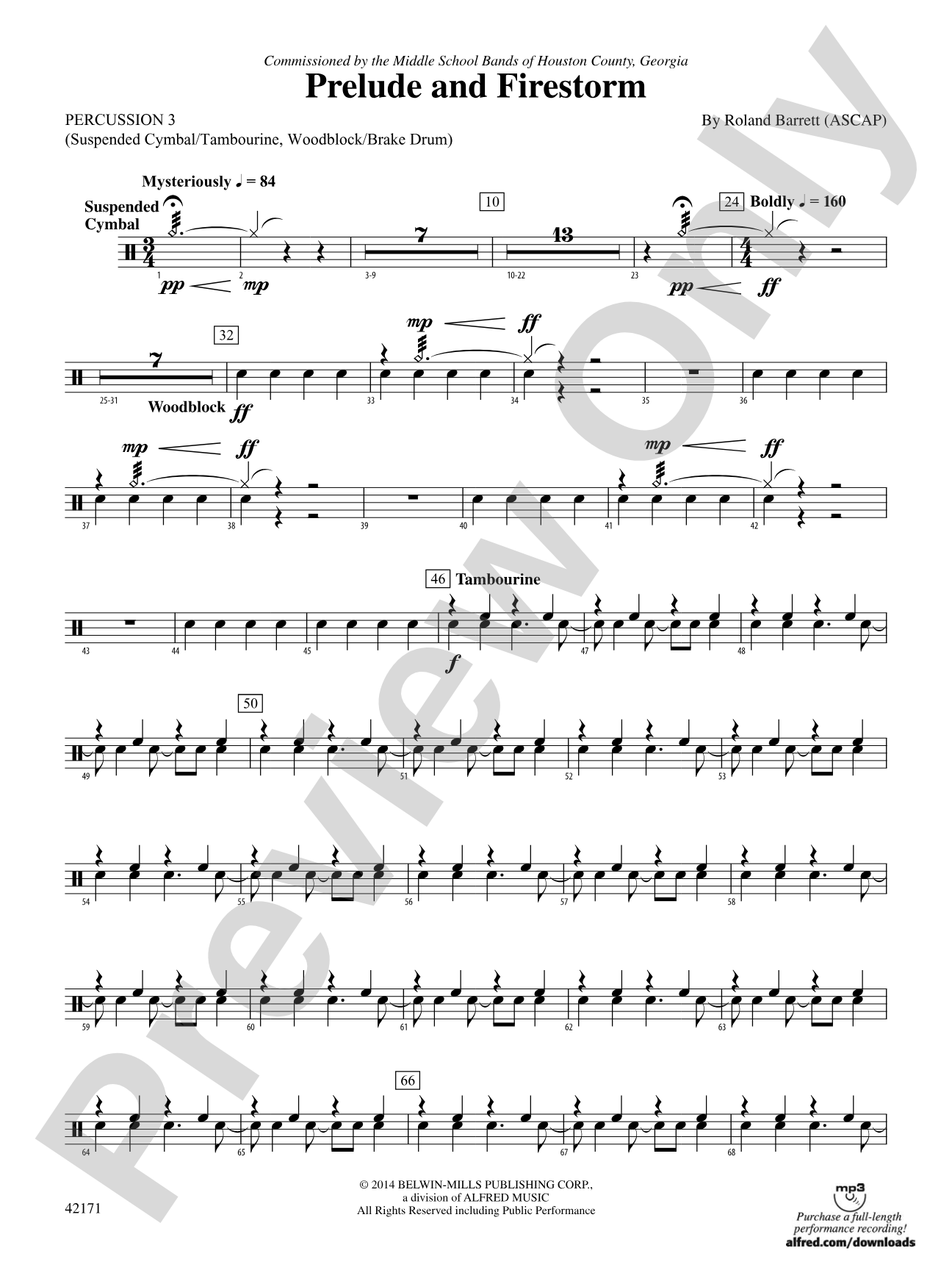 Prelude and Firestorm: 3rd Percussion