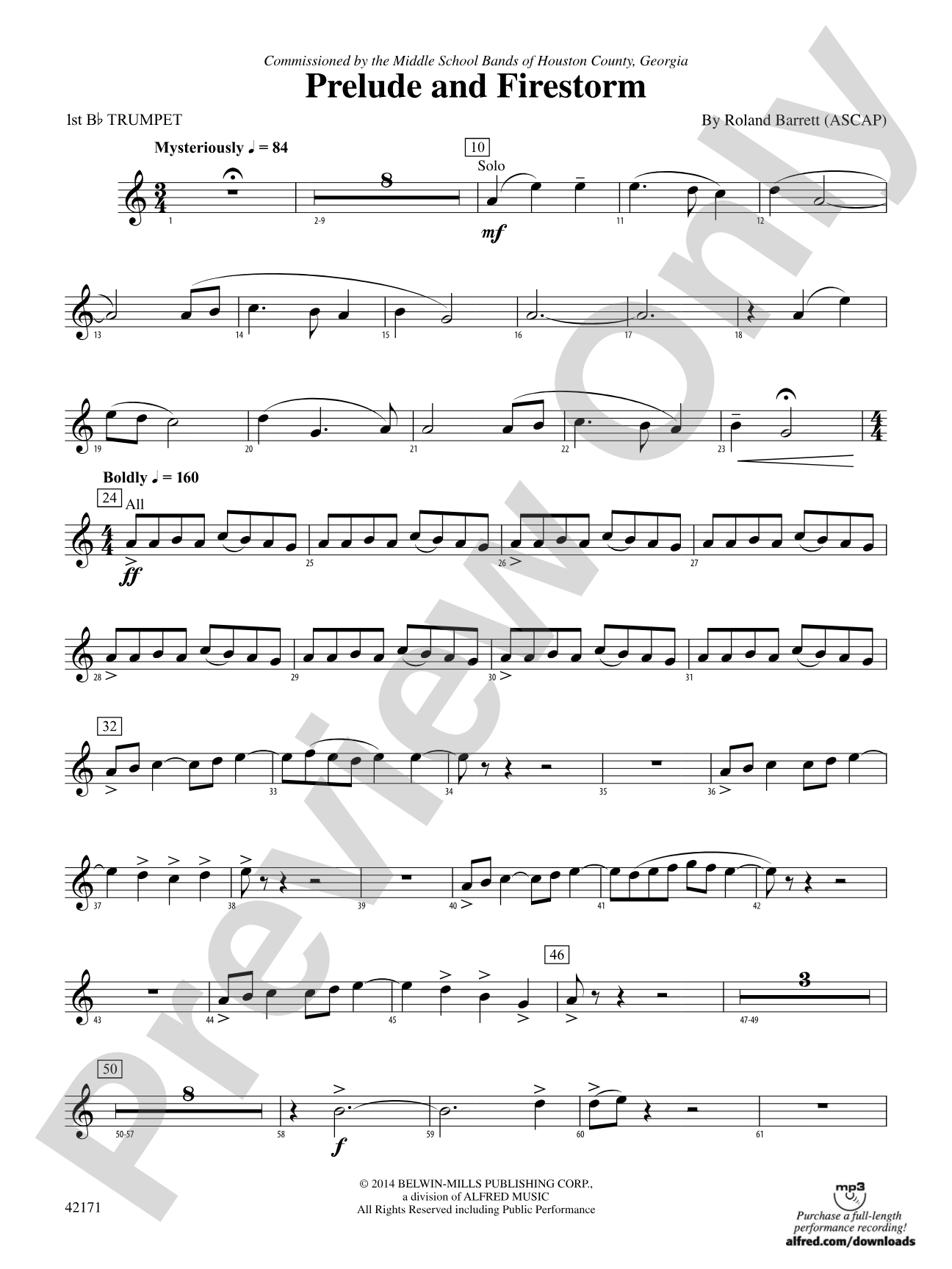 Prelude and Firestorm: 1st B-flat Trumpet