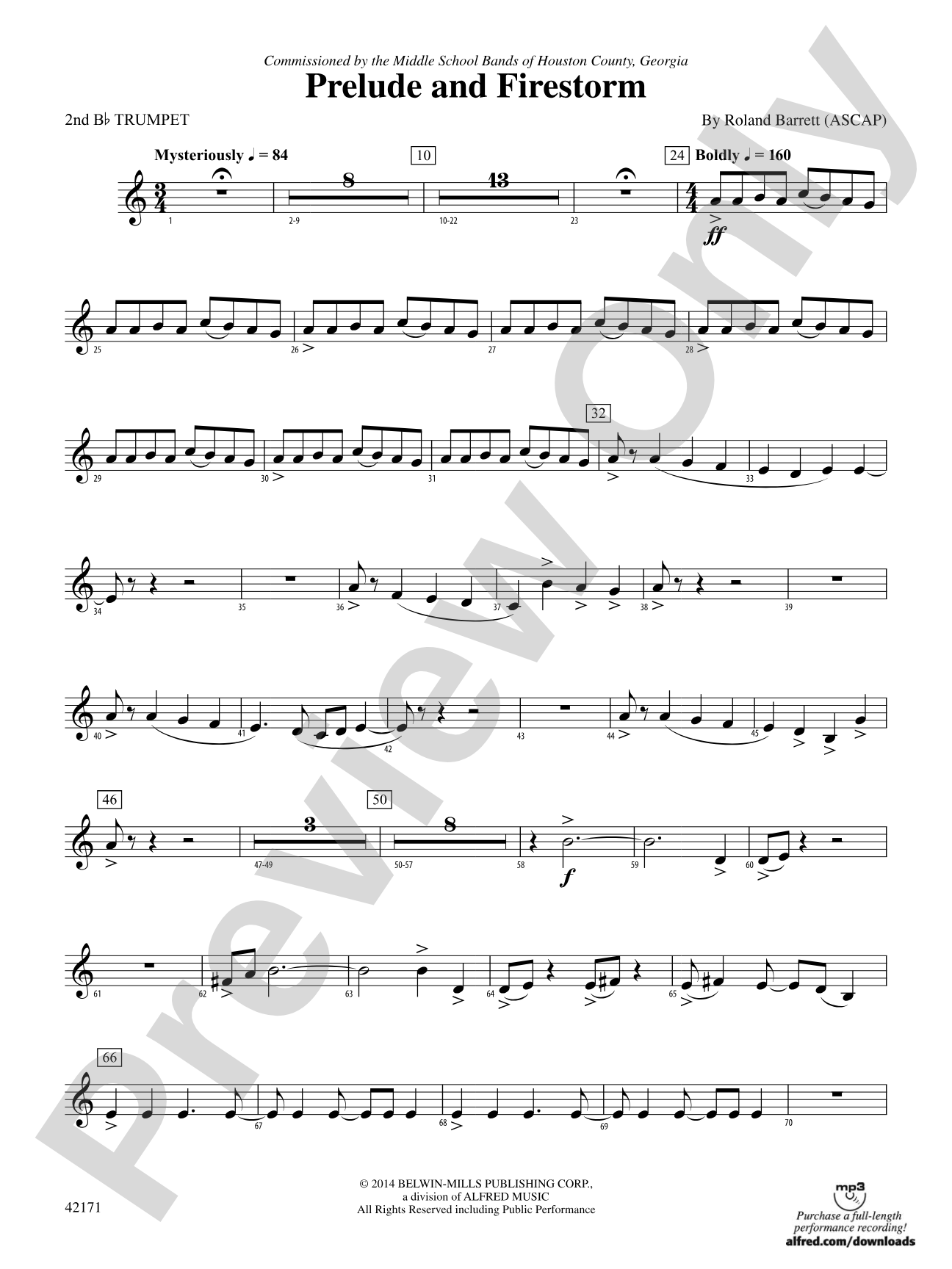 Prelude and Firestorm: 2nd B-flat Trumpet