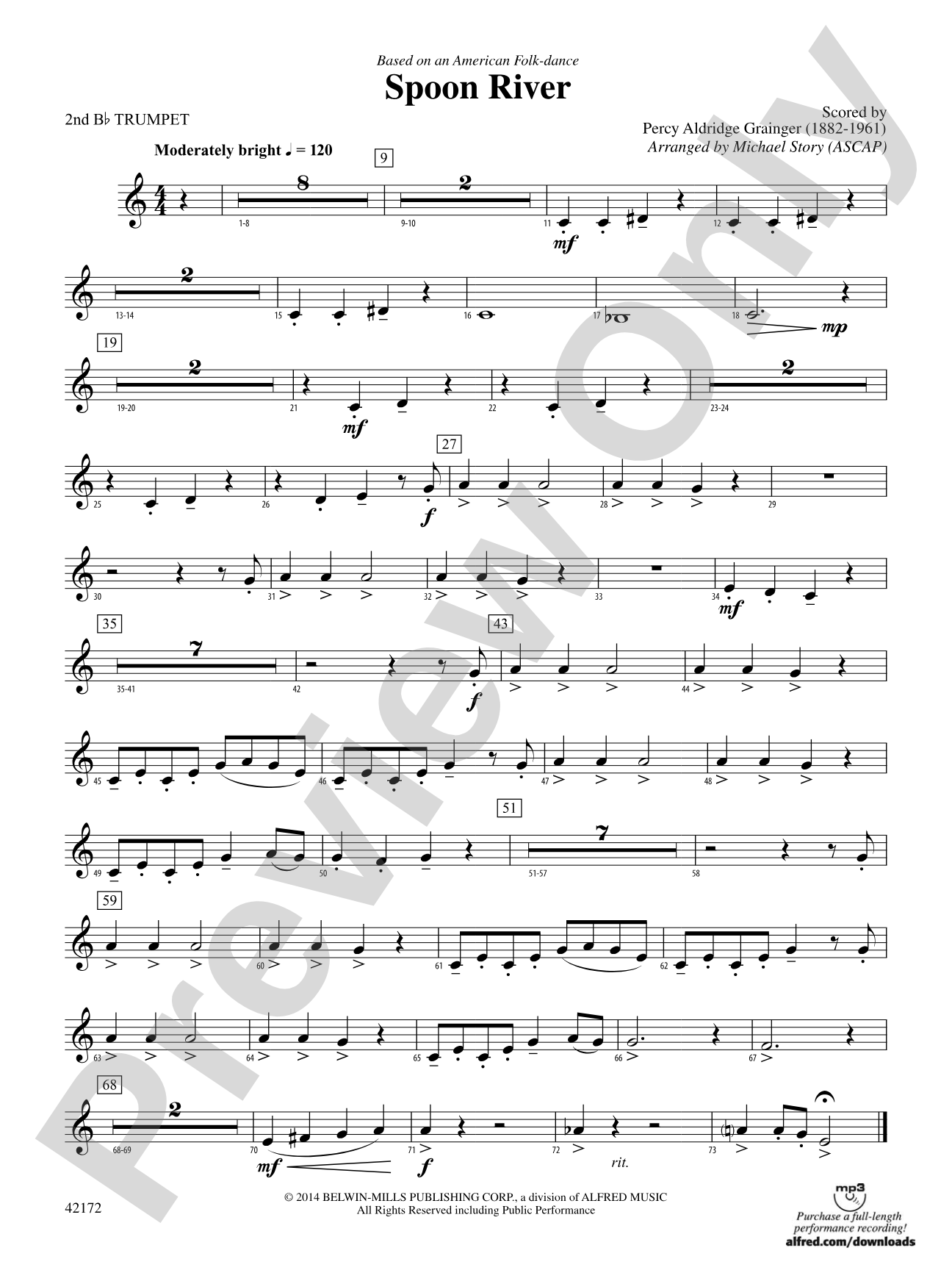 Spoon River: 2nd B-flat Trumpet