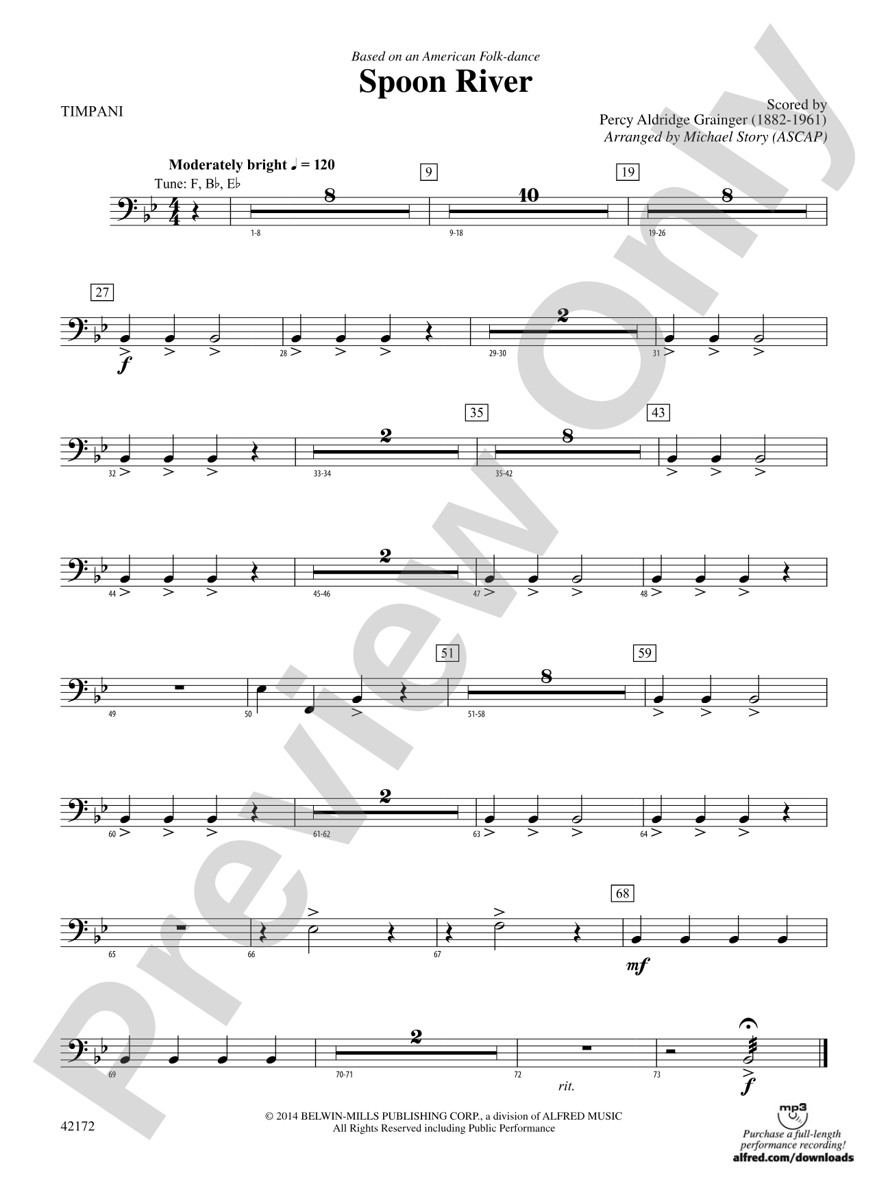 Spoon River: Timpani