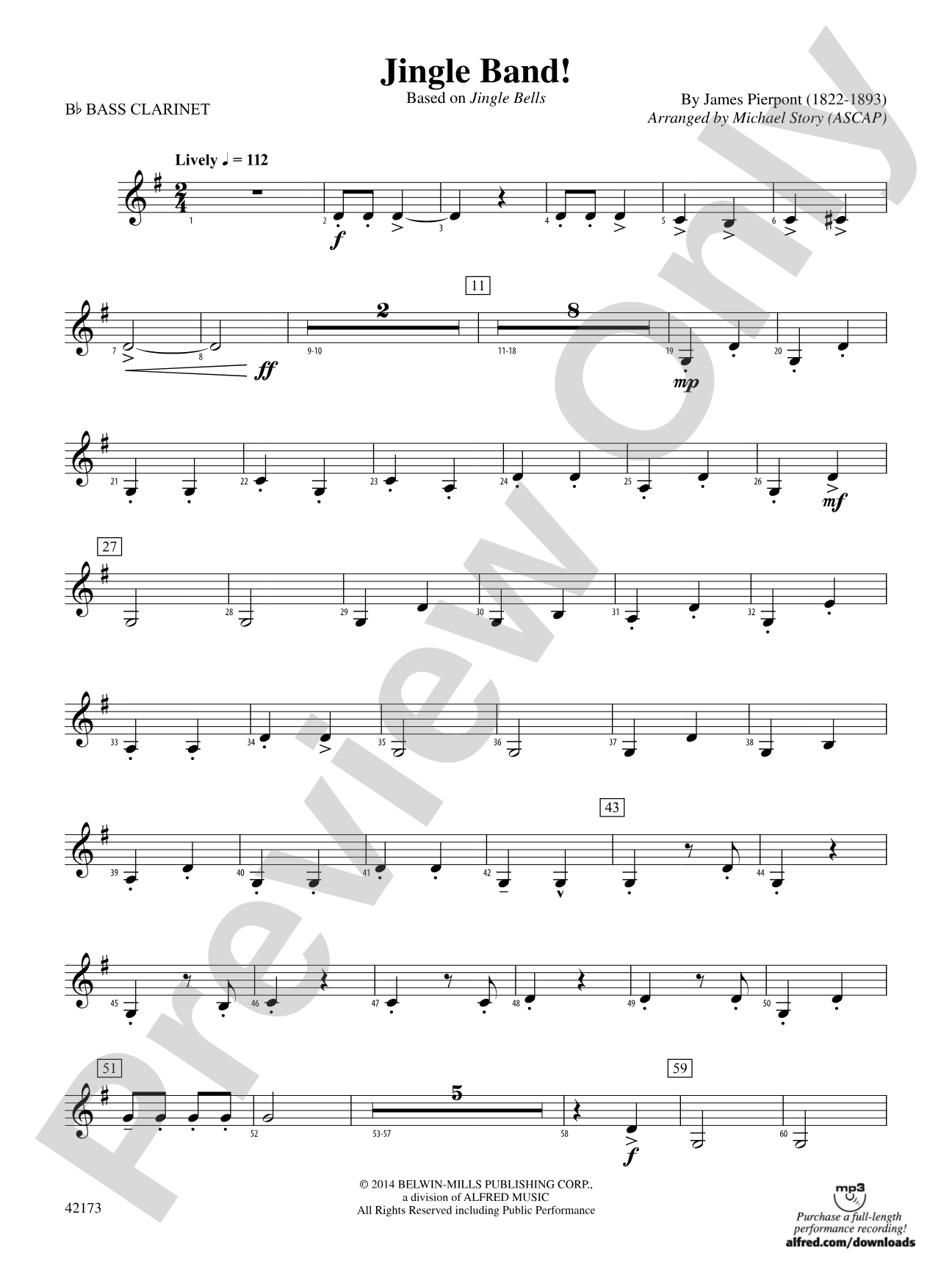 Jingle Band!: B-flat Bass Clarinet