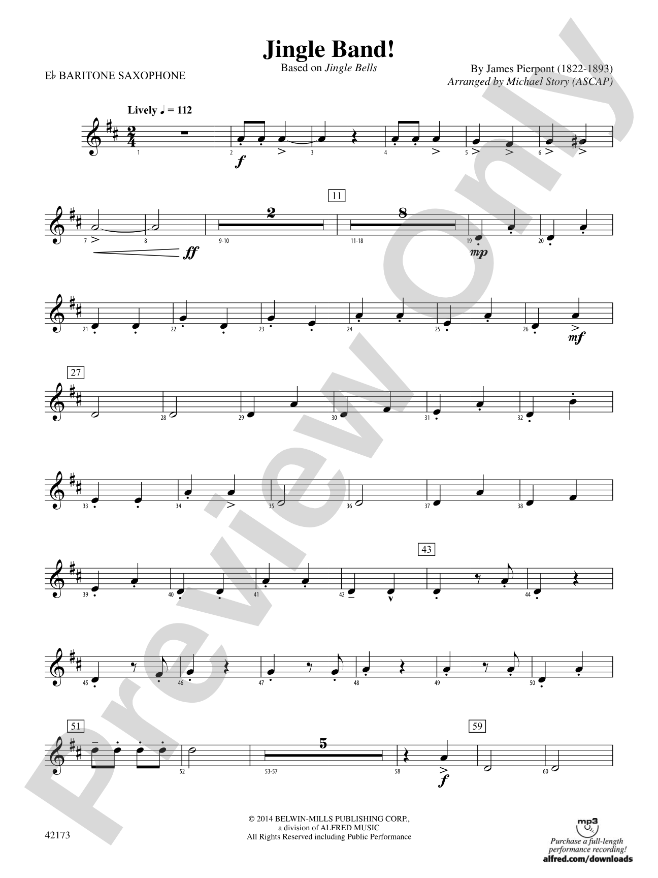 Jingle Band!: E-flat Baritone Saxophone