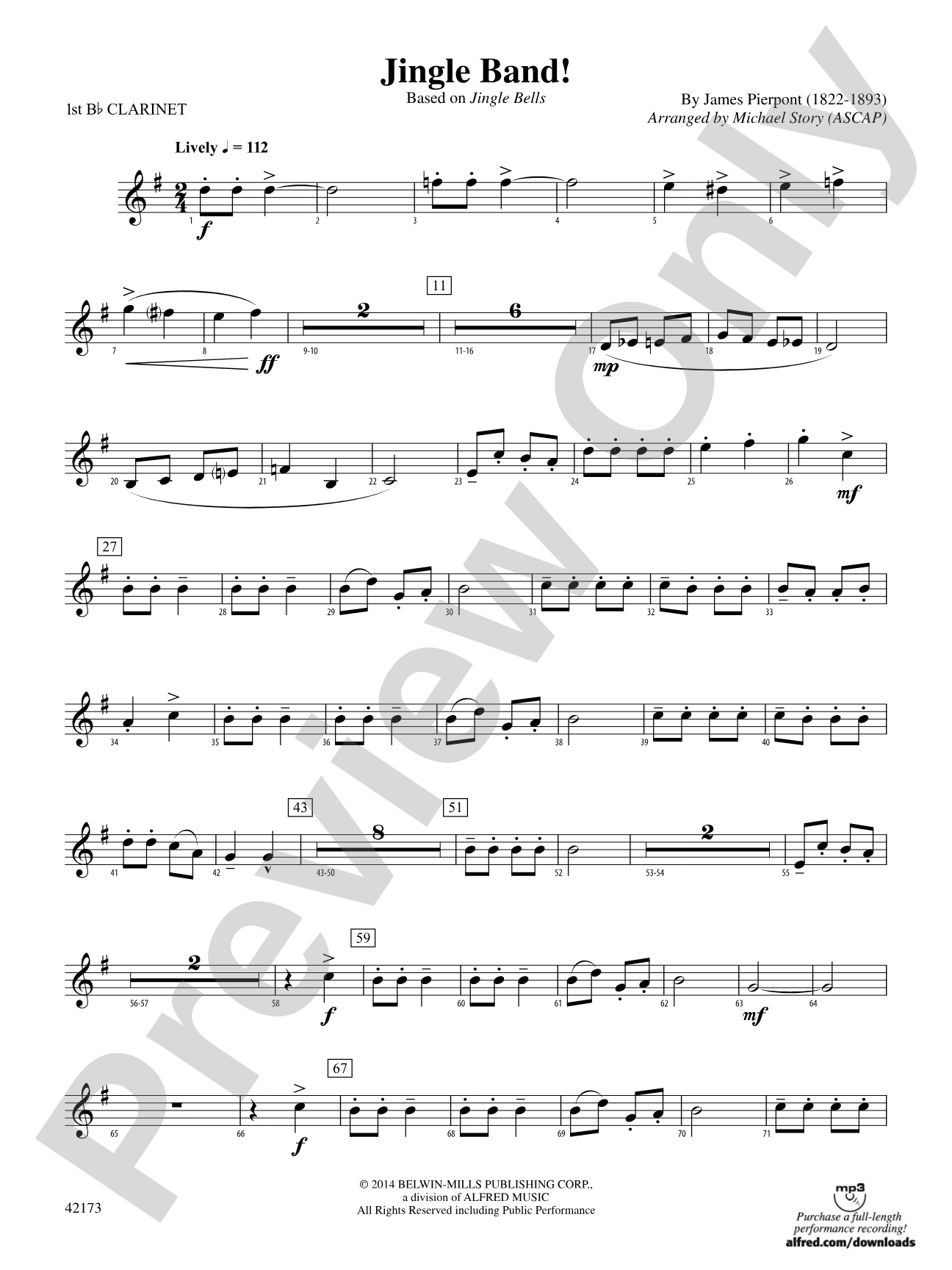 Jingle Band!: 1st B-flat Clarinet