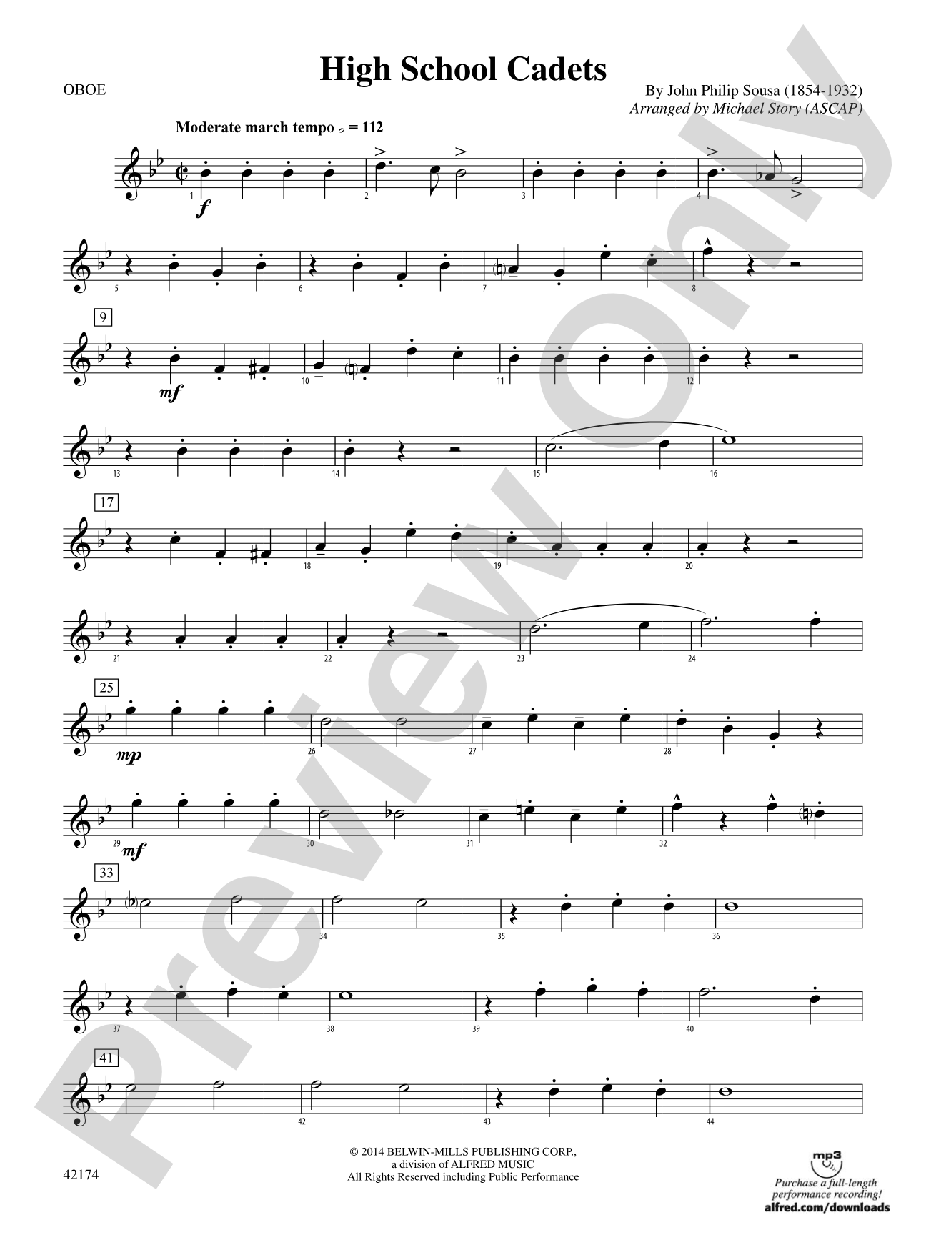 High School Cadets: Oboe