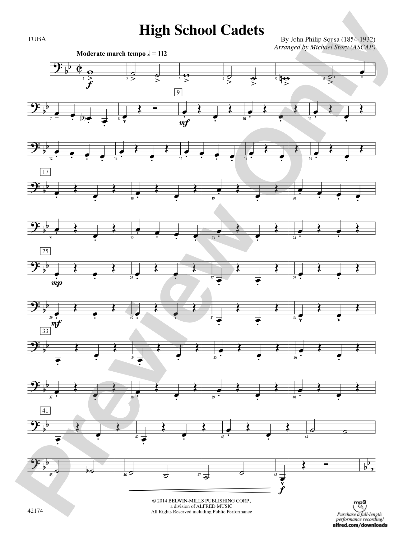 High School Cadets: Tuba