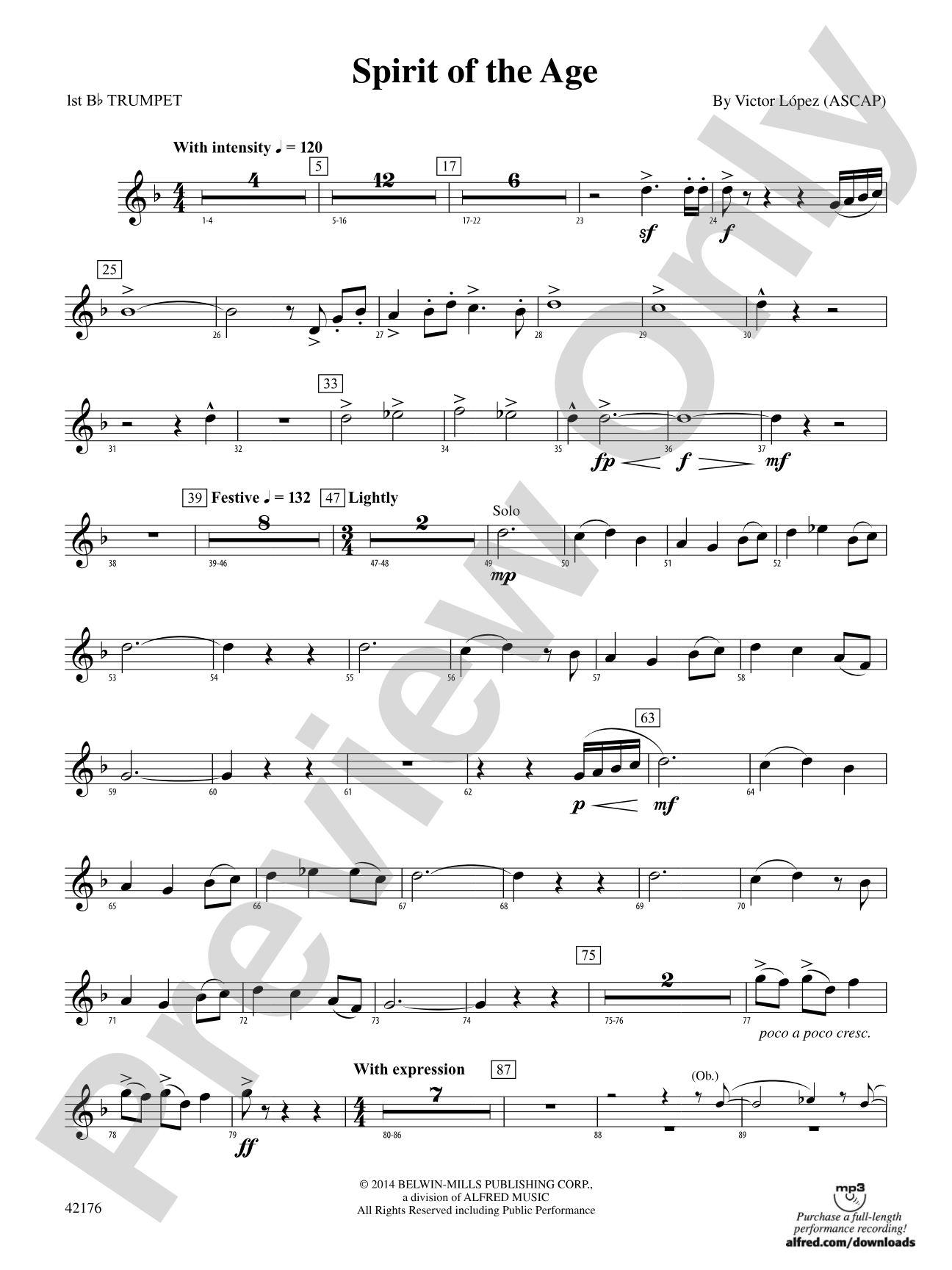 Spirit of the Age: 1st B-flat Trumpet