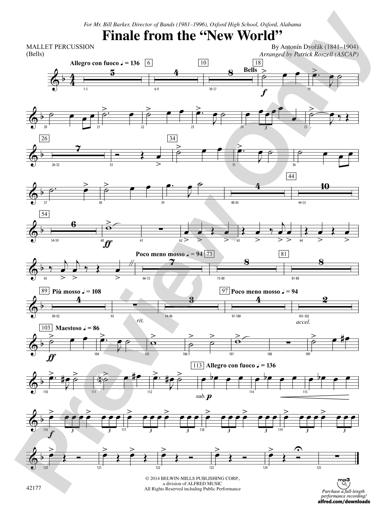 "The New World," Finale from: Mallets
