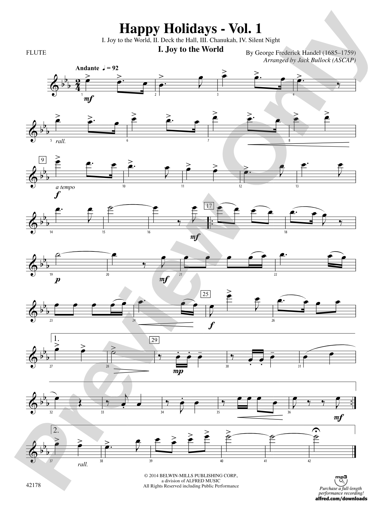 Happy Holidays---Vol. 1: Flute