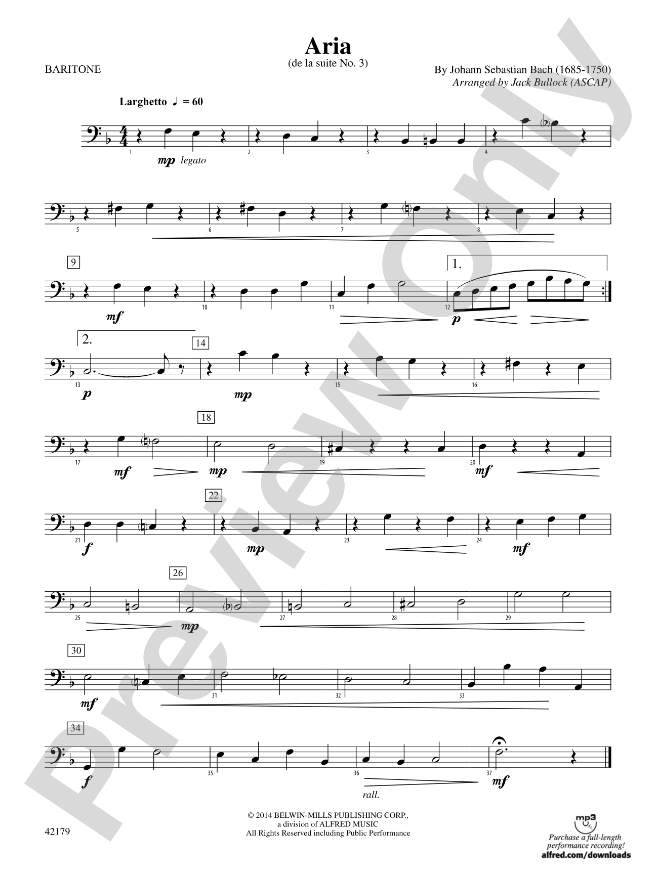 Aria: Baritone B.C.